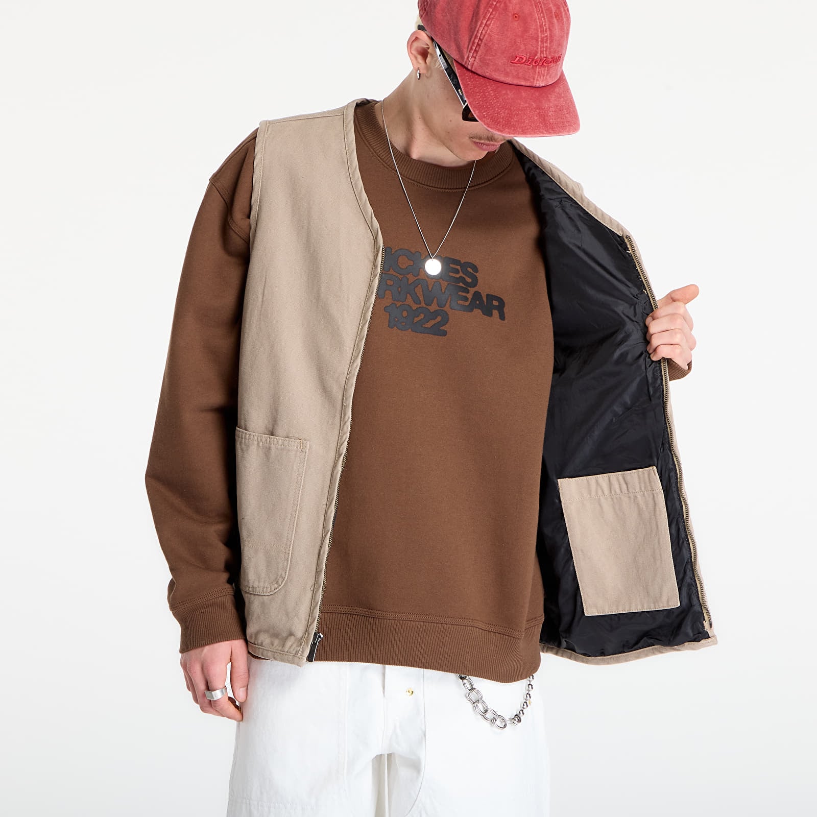 Veste pentru bărbați Dickies Canvas Summer Vest Desert Sand