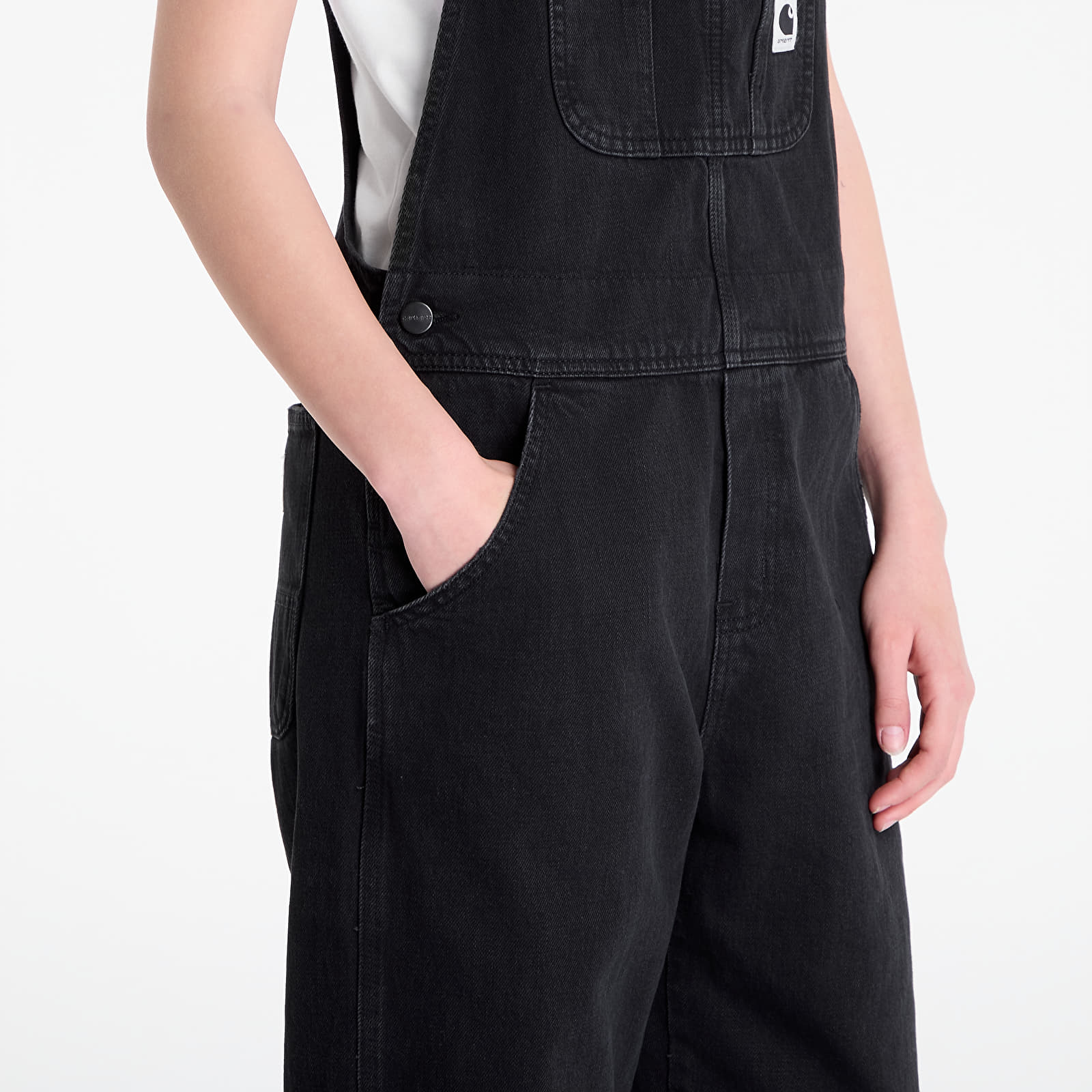 Jeans Carhartt WIP W' Bib Overall Straight Black Stone Washed