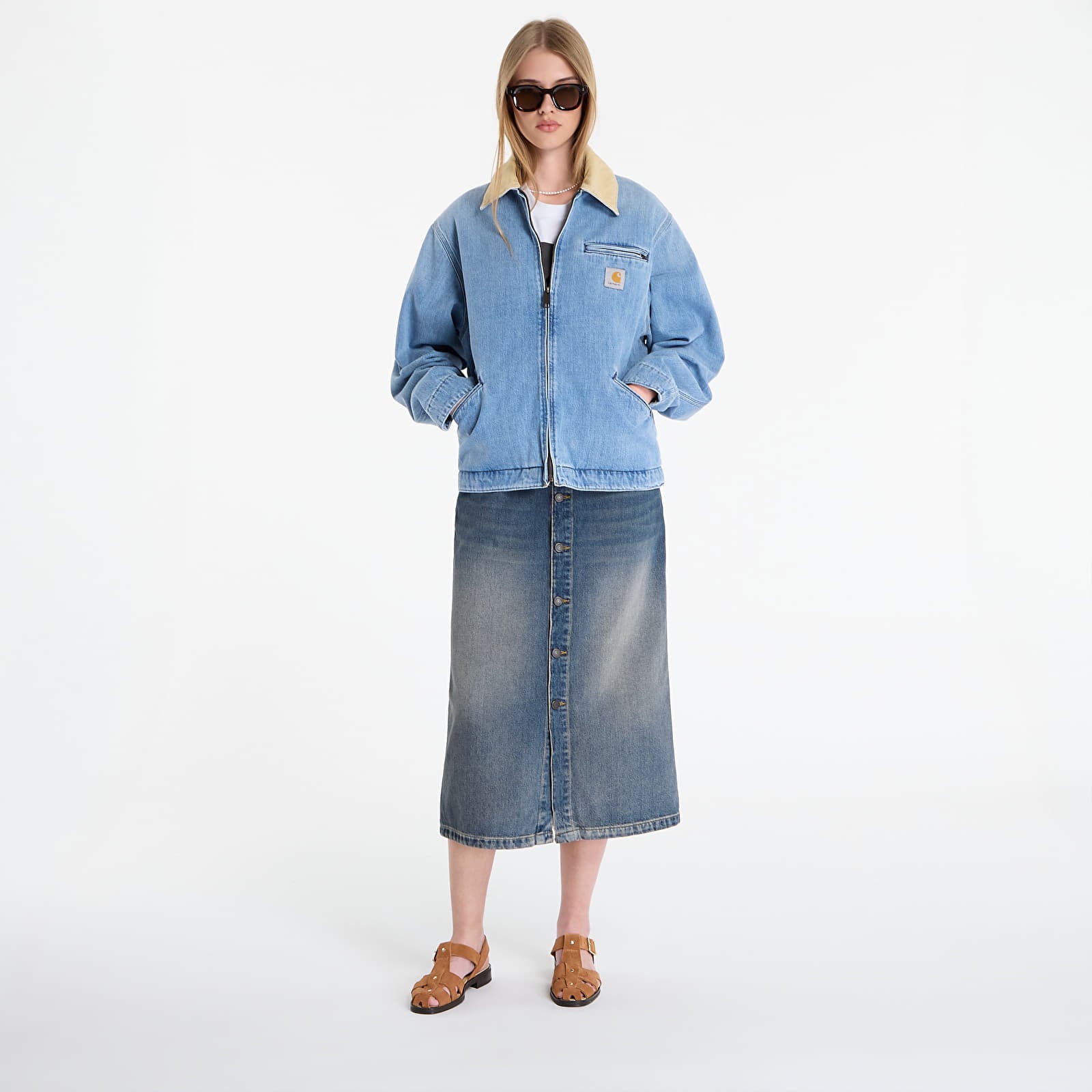 Jacken Carhartt WIP OG Detroit Jacket UNISEX Blue/ Dusty H Brown