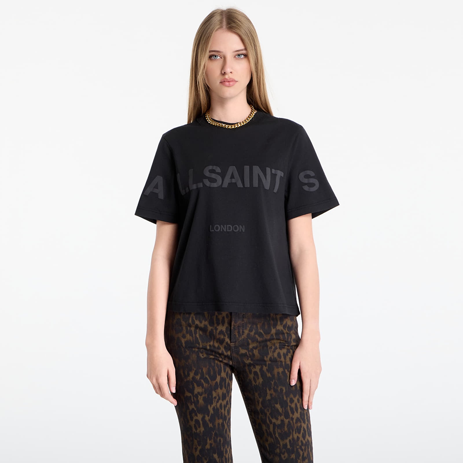 Γυναικεία μπλουζάκια AllSaints Lisa Biggy Tee Black