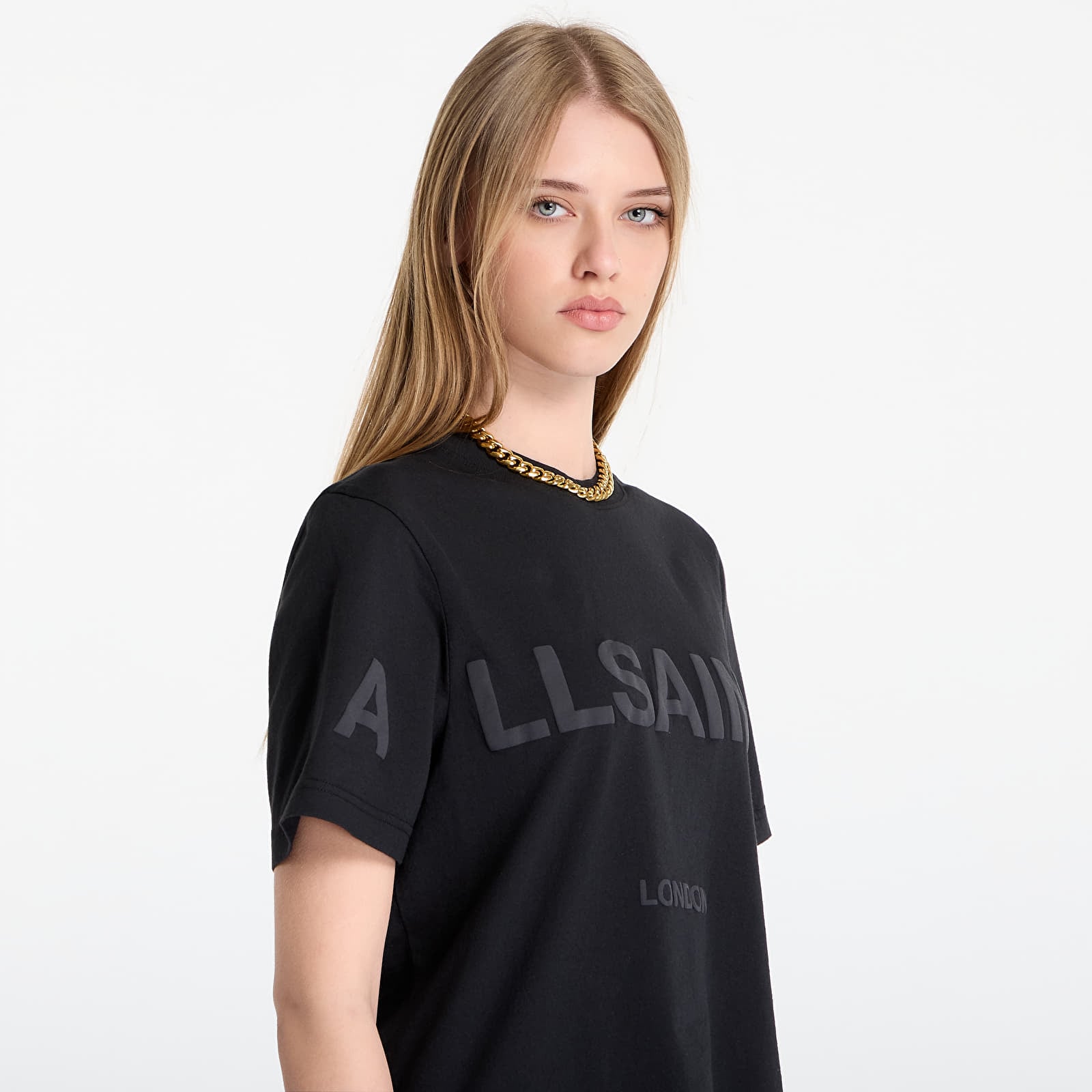 Γυναικεία μπλουζάκια AllSaints Lisa Biggy Tee Black