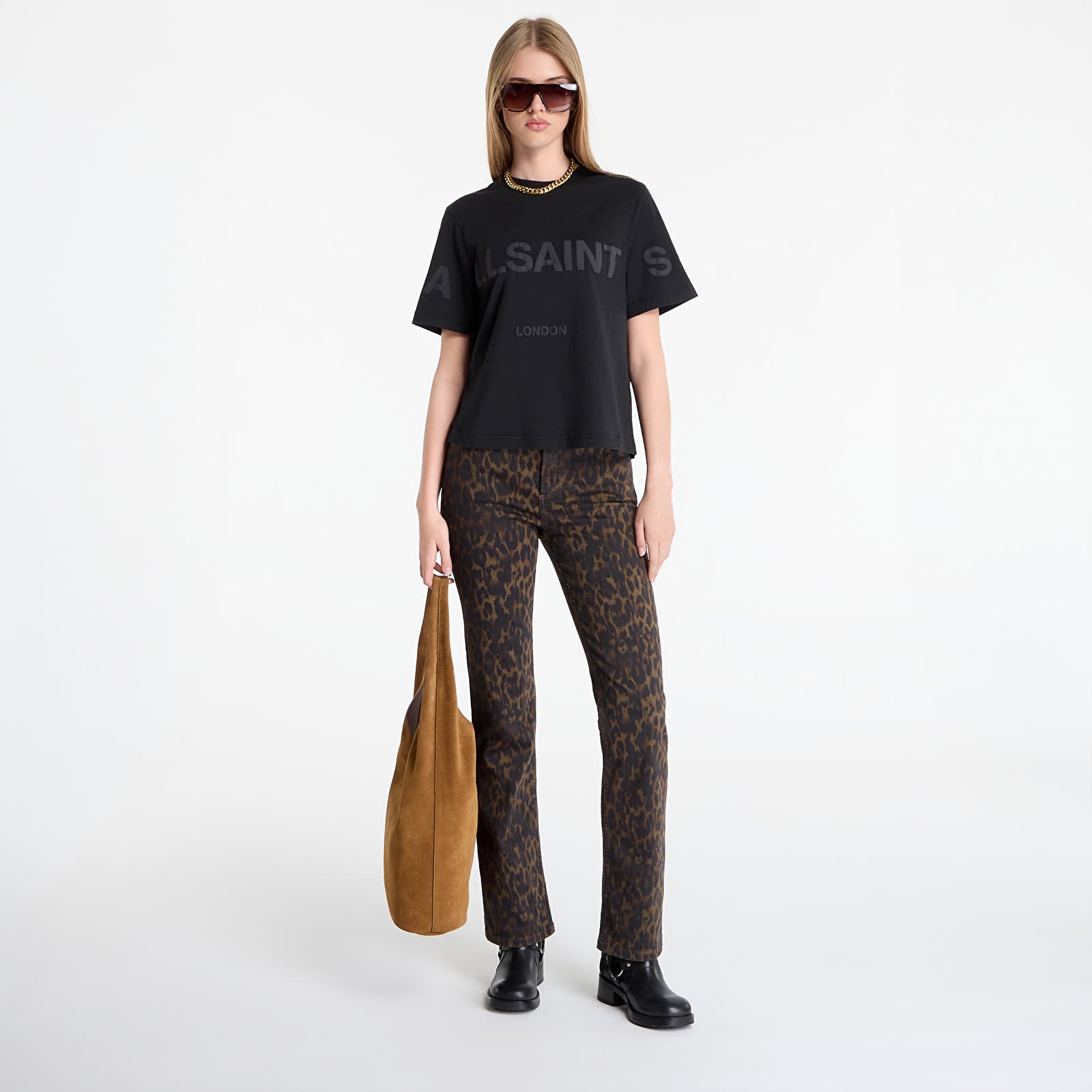 Γυναικεία μπλουζάκια AllSaints Lisa Biggy Tee Black