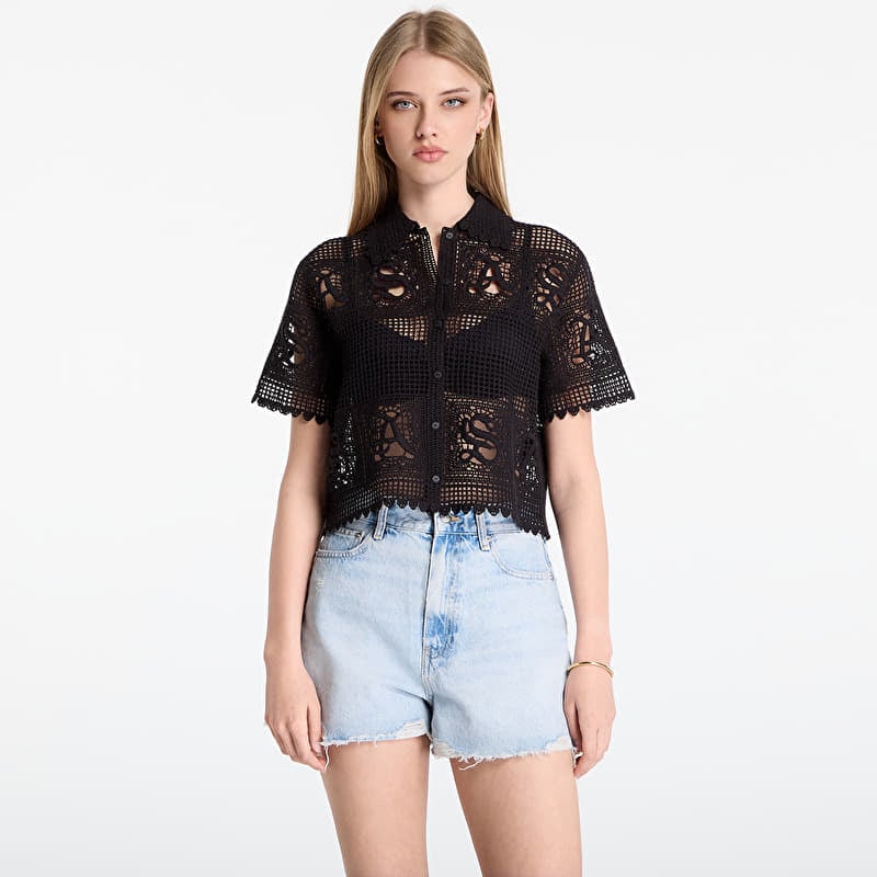 AllSaints Kyra Polo Tee Black