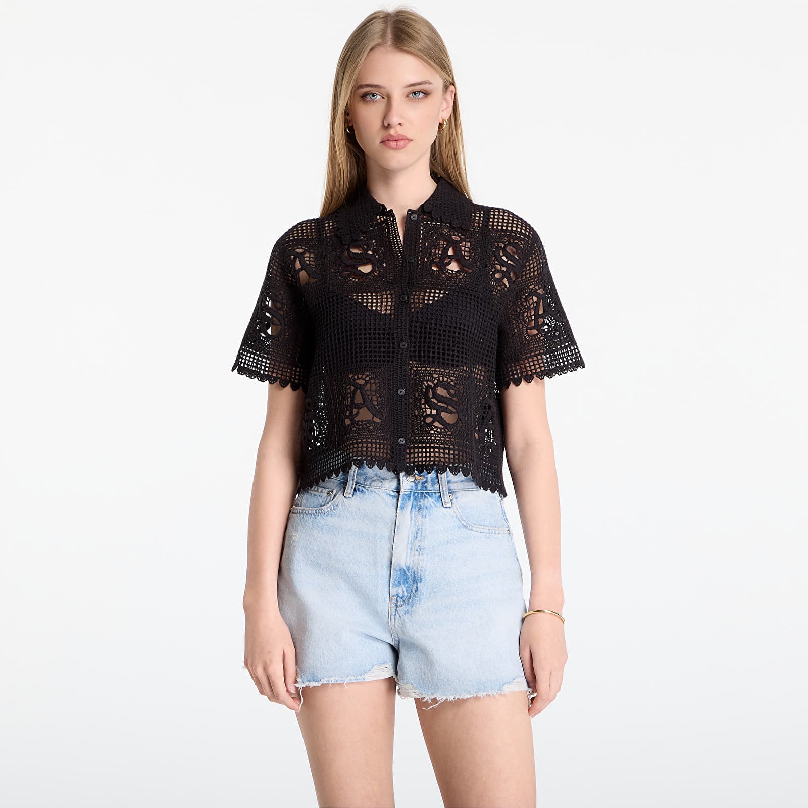 Tricouri  AllSaints Kyra Polo Tee Black