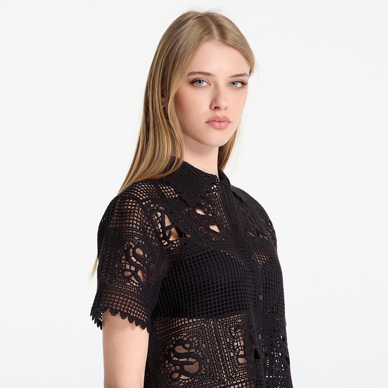 Tricouri  AllSaints Kyra Polo Tee Black