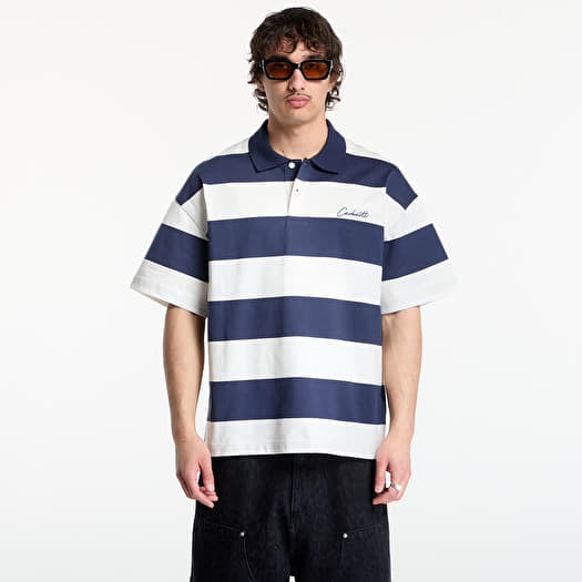 T-shirt Carhartt WIP S/S Delray Polo UNISEX Delray Stripe/ Blue