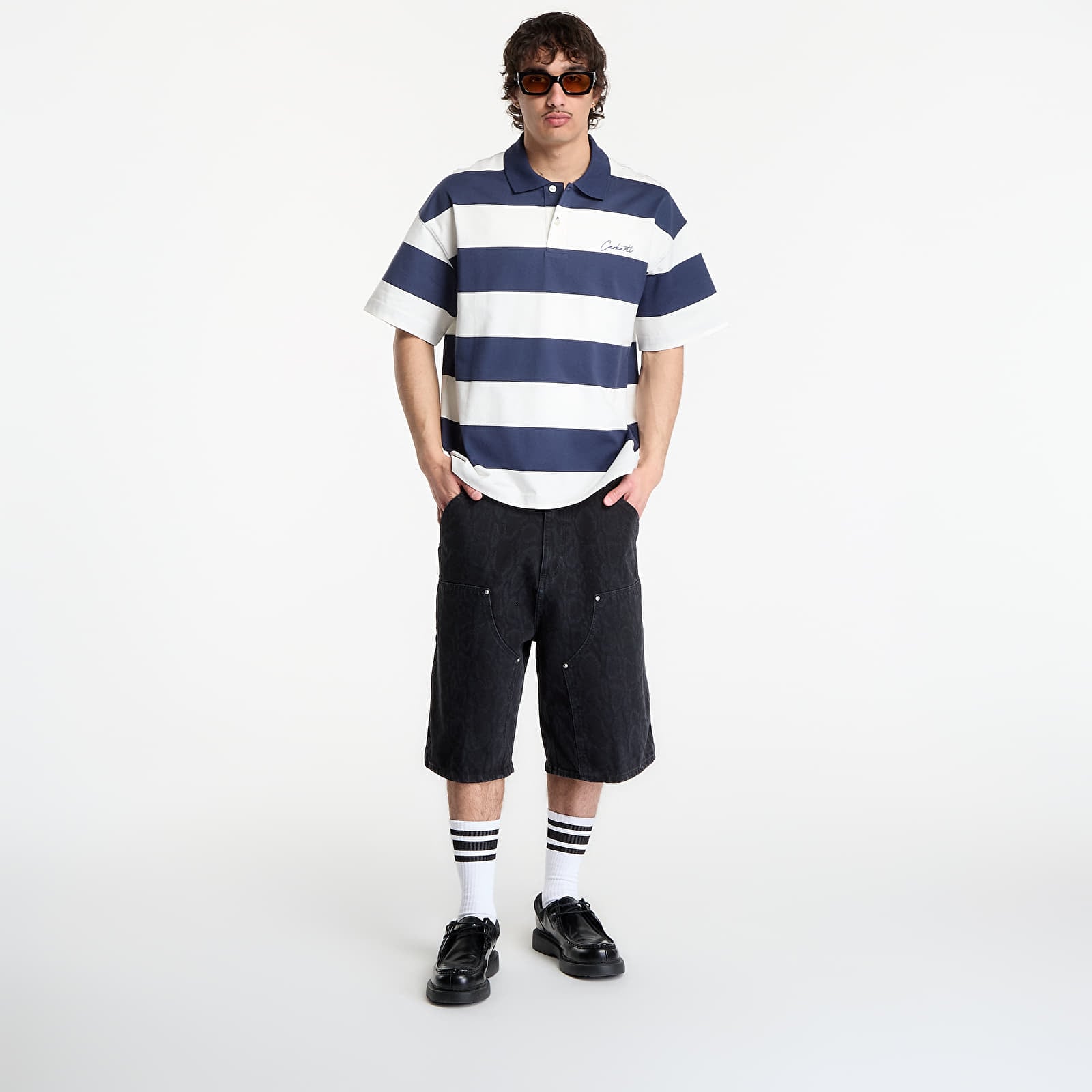 T-Shirts Männer Carhartt WIP S/S Delray Polo UNISEX Delray Stripe/ Blue
