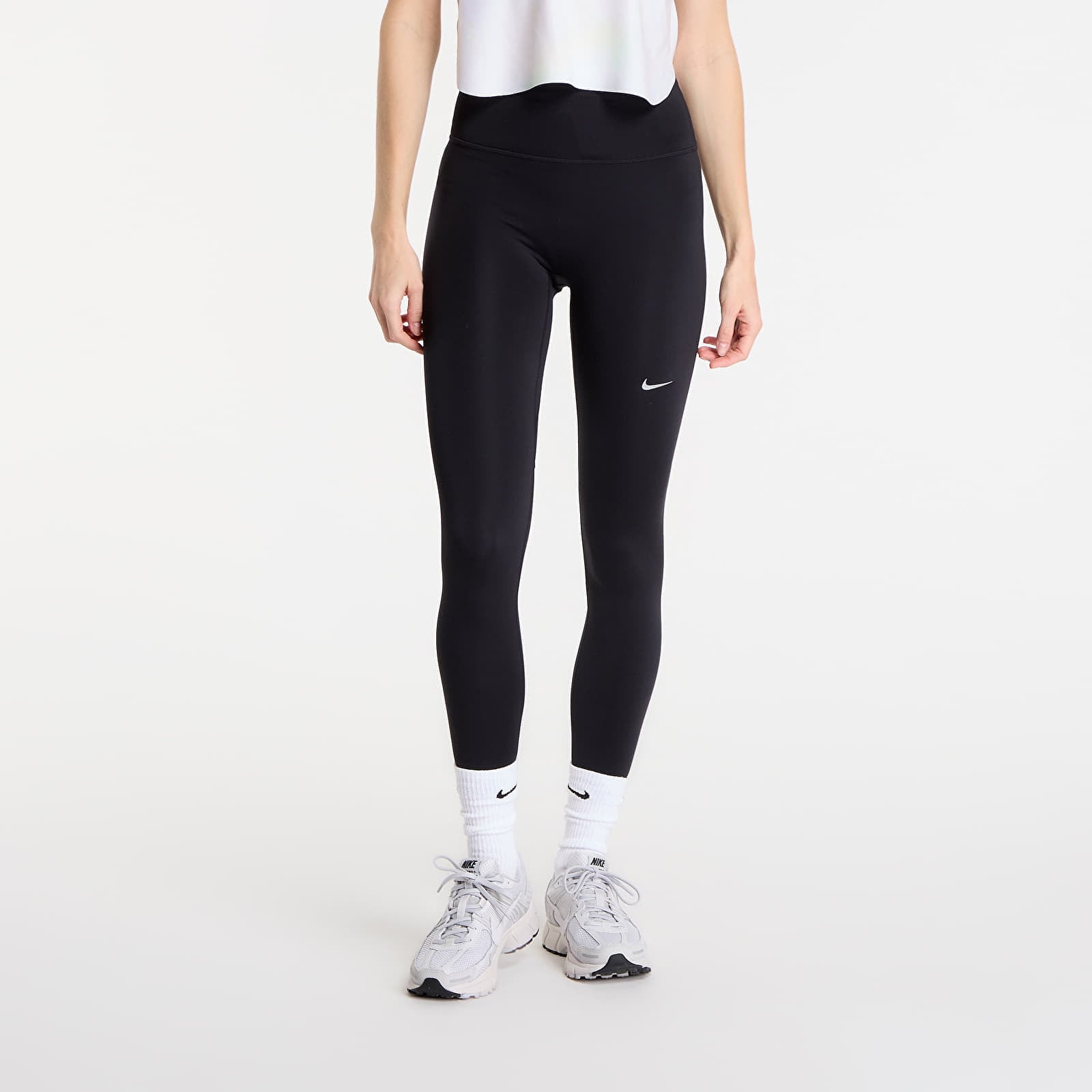 Leggings Nike Tempo Women's High-Waisted 7/8 Running Leggings Black/ Reflective Silv XL