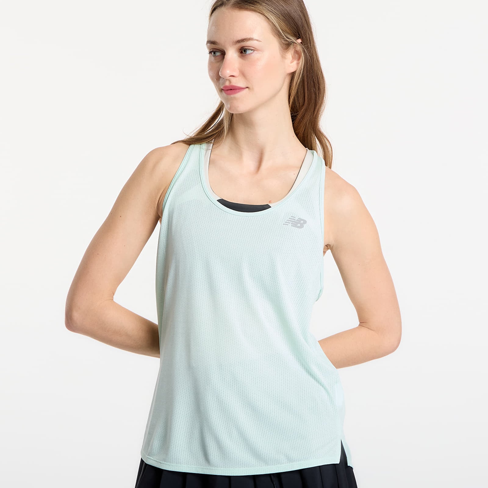 Naiste topsid New Balance Athletics Tank Cosmic Jade Heather
