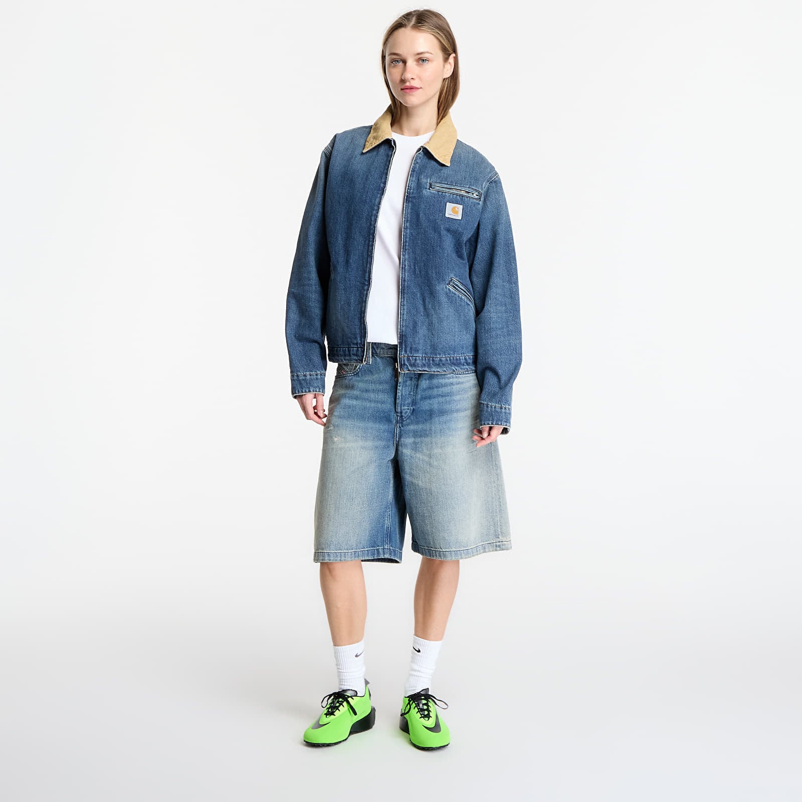 Férfi kabátok Carhartt WIP OG Detroit Jacket UNISEX Blue/ Dusty H Brown