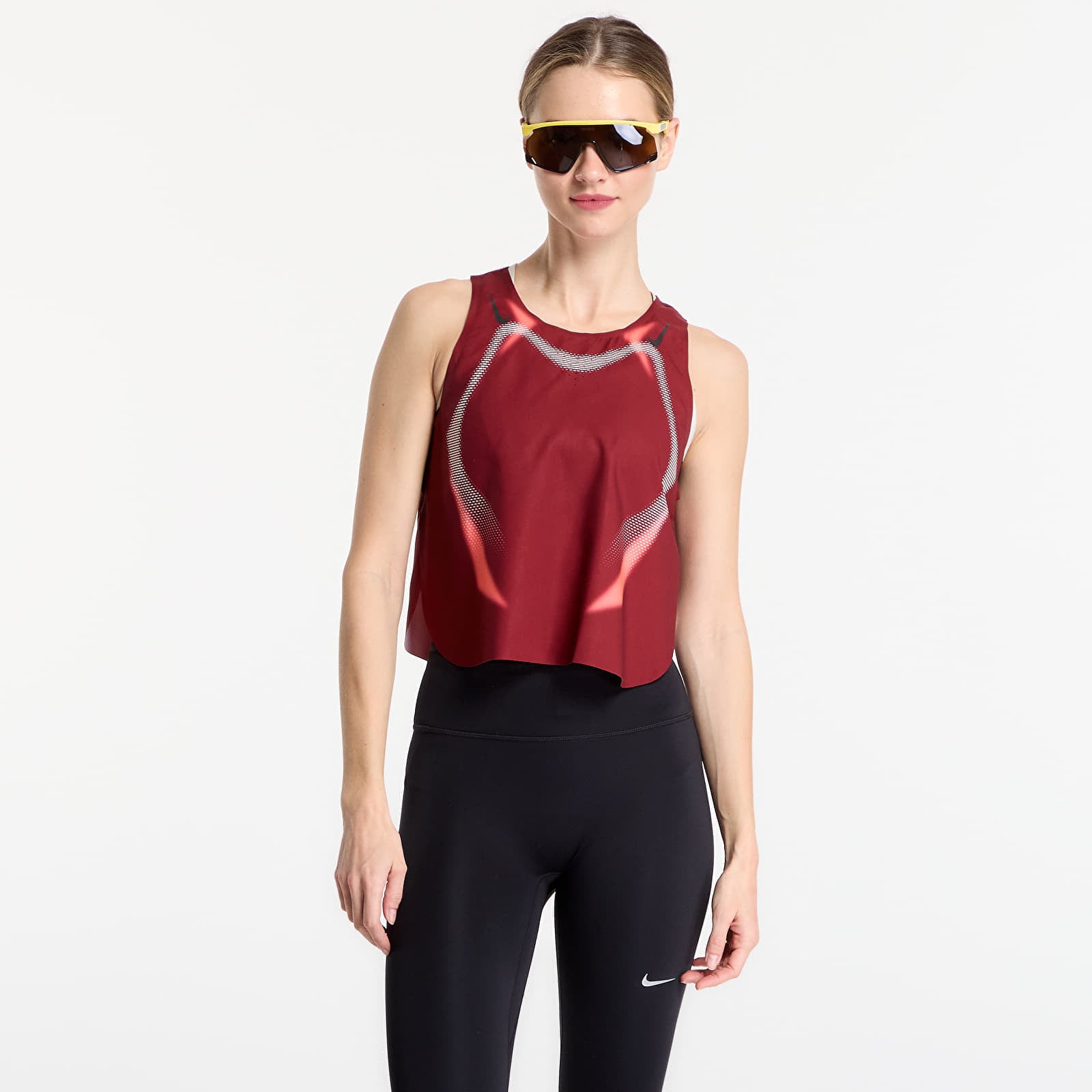 Nike AeroSwift Women's Dri-FIT ADV Cropped Running Tank Top Team Red/ Black/ Black XS