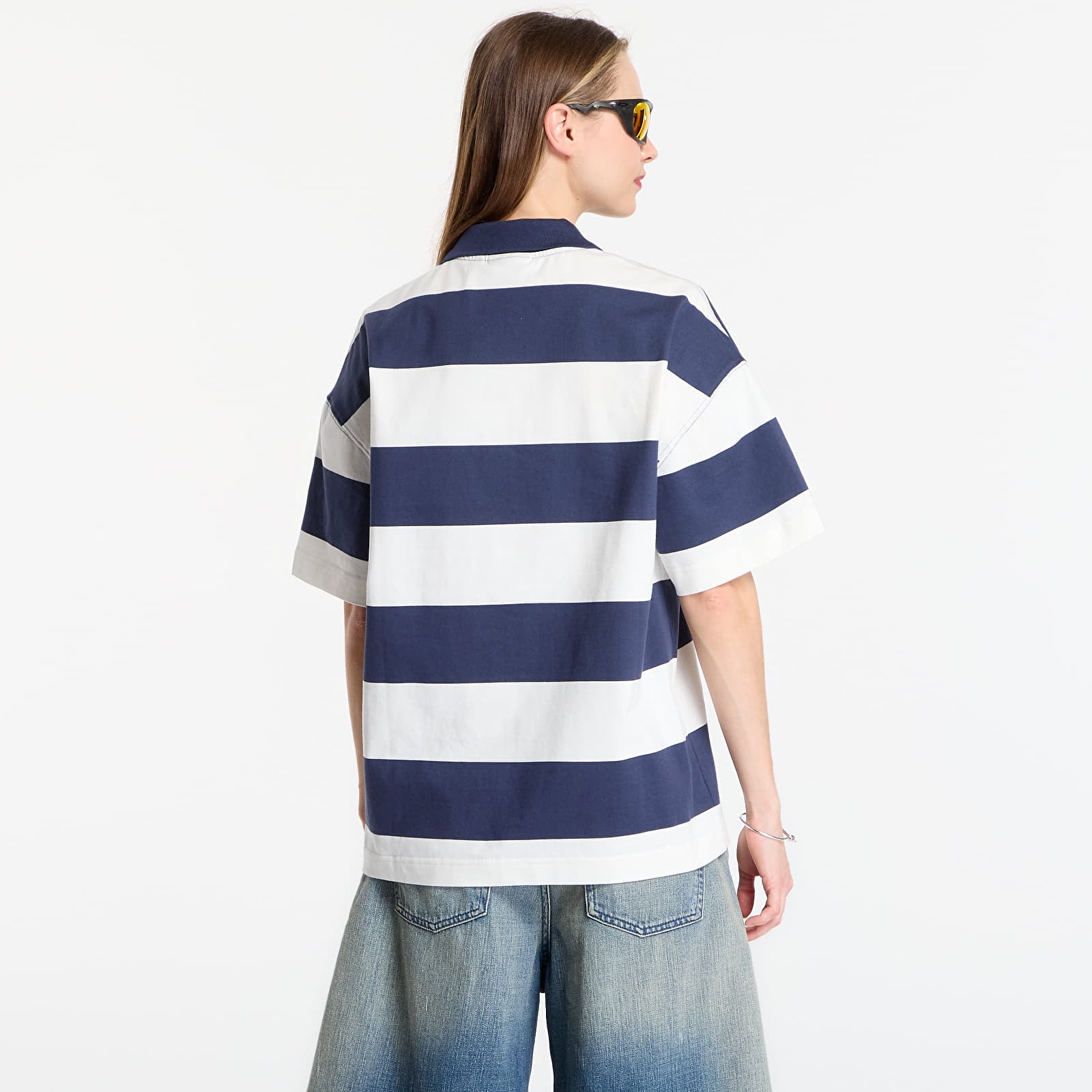 Meeste T-särgid Carhartt WIP S/S Delray Polo UNISEX Delray Stripe/ Blue