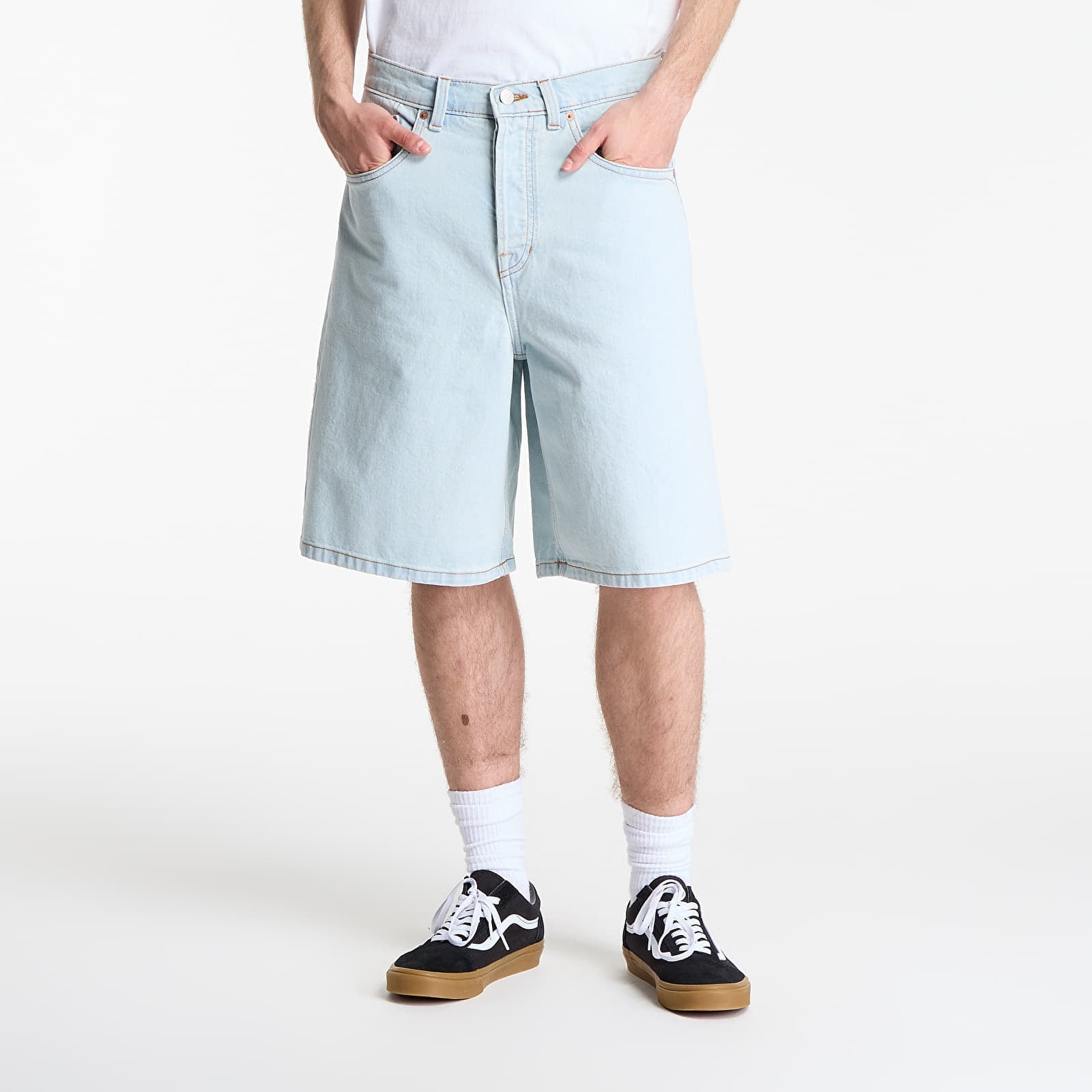 Shorts Vans Check-5 Baggy Denim Shorts Blue Ice 34
