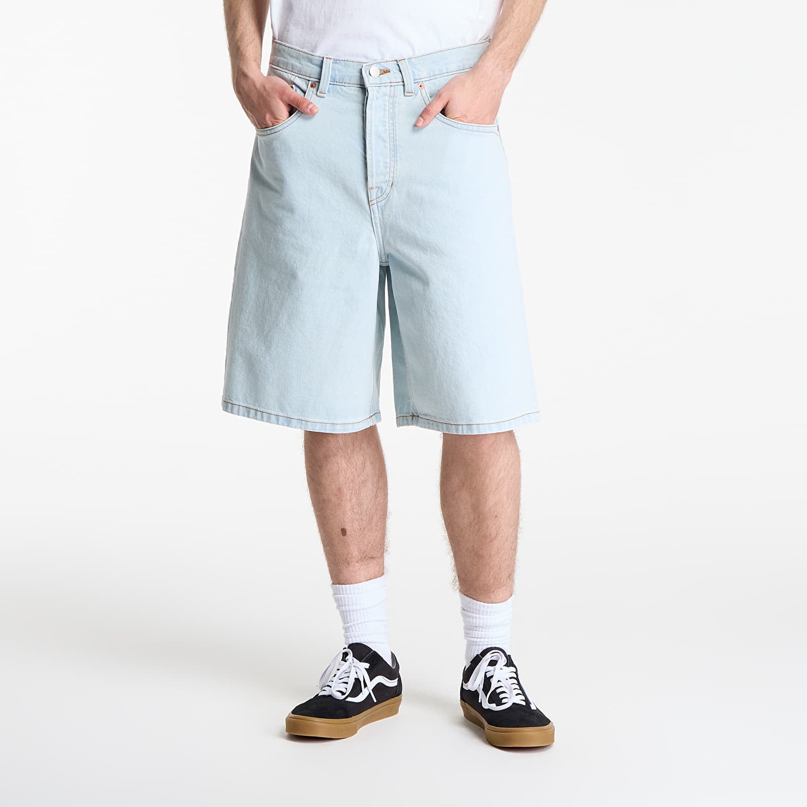 Men's shorts Vans Check-5 Baggy Denim Shorts Blue Ice