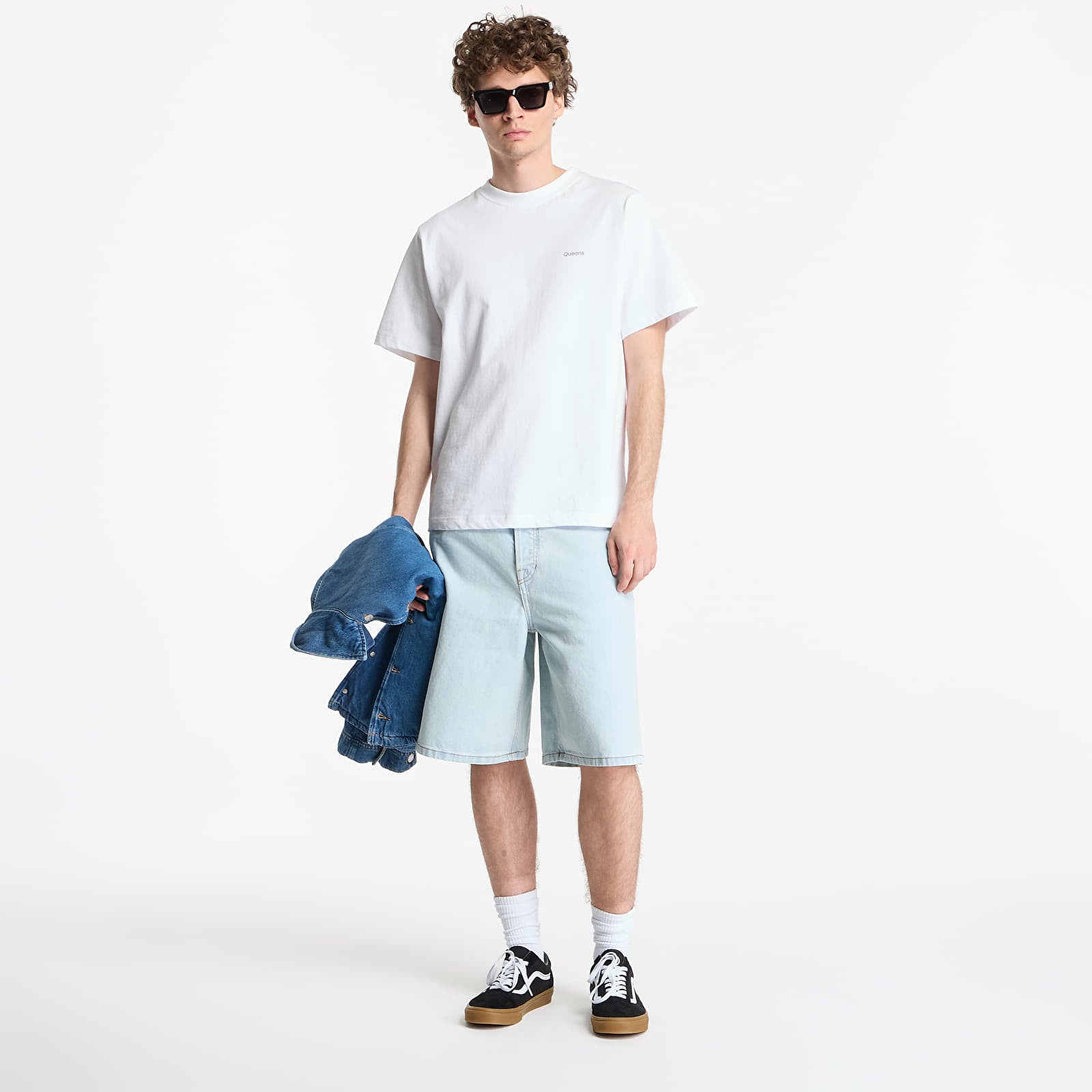 Men's shorts Vans Check-5 Baggy Denim Shorts Blue Ice