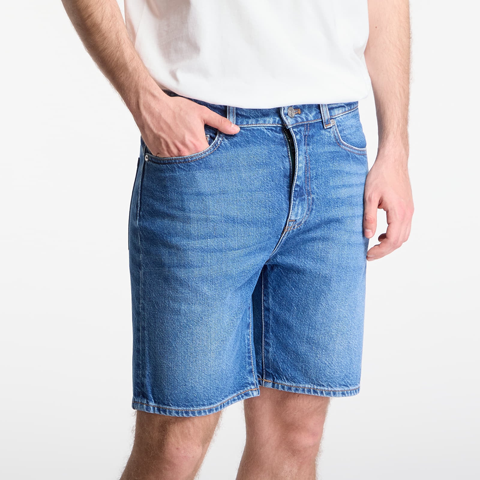 Kraťasy LACOSTE Bermuda Shorts Washed Deep Medium