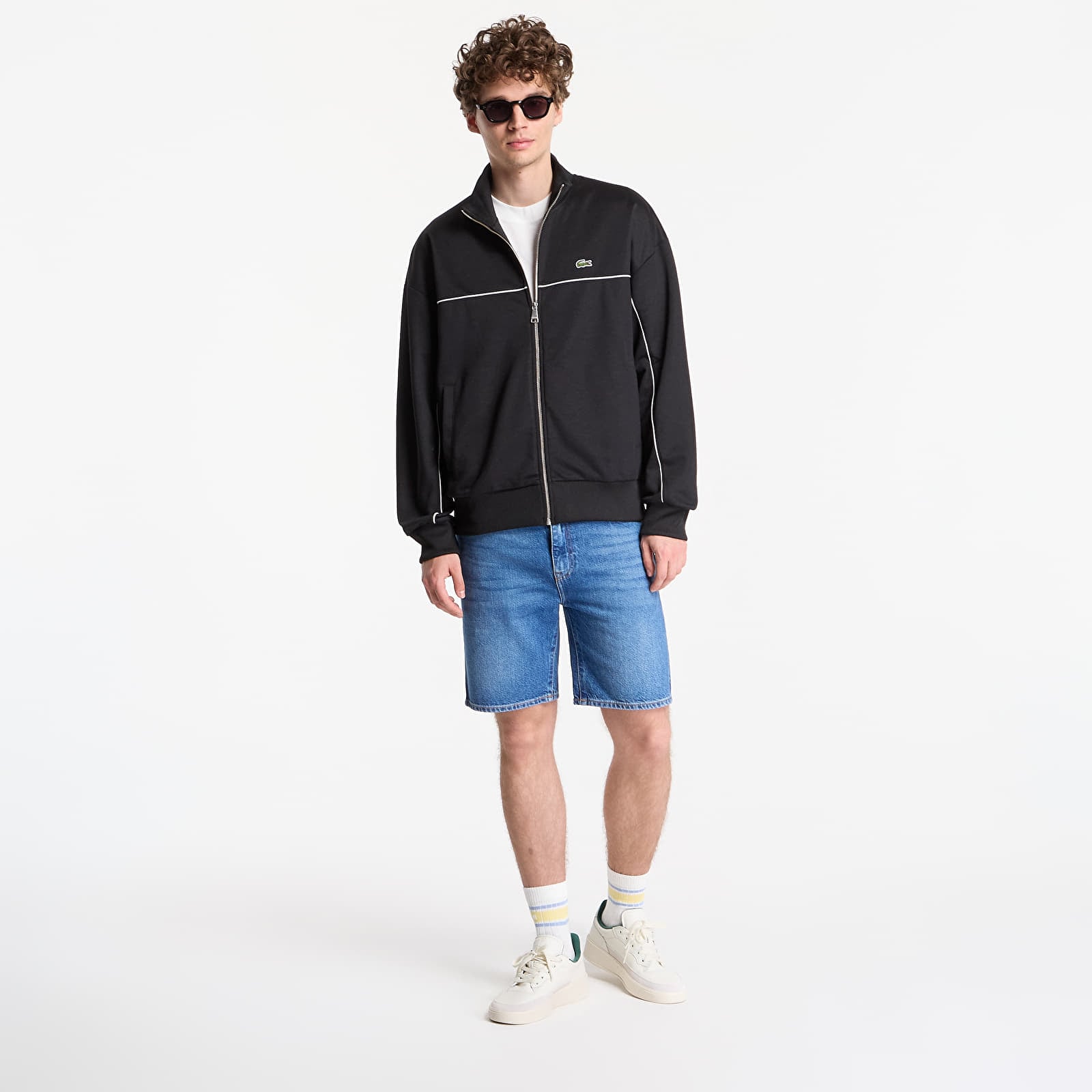 Pánske mikiny LACOSTE Sweatshirt Black