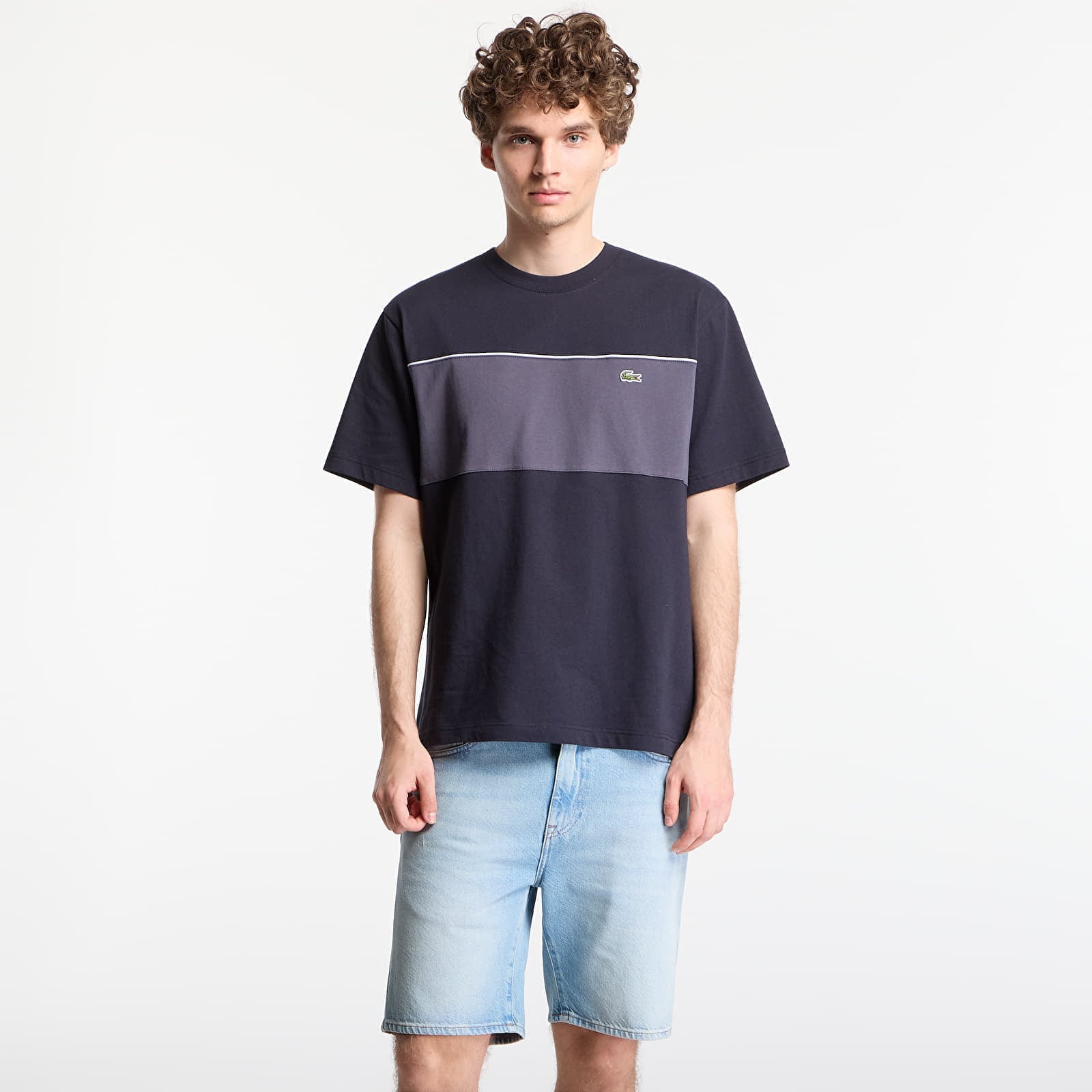 T-shirt LACOSTE Tee-Shirt Blackbird/ Graphite 6