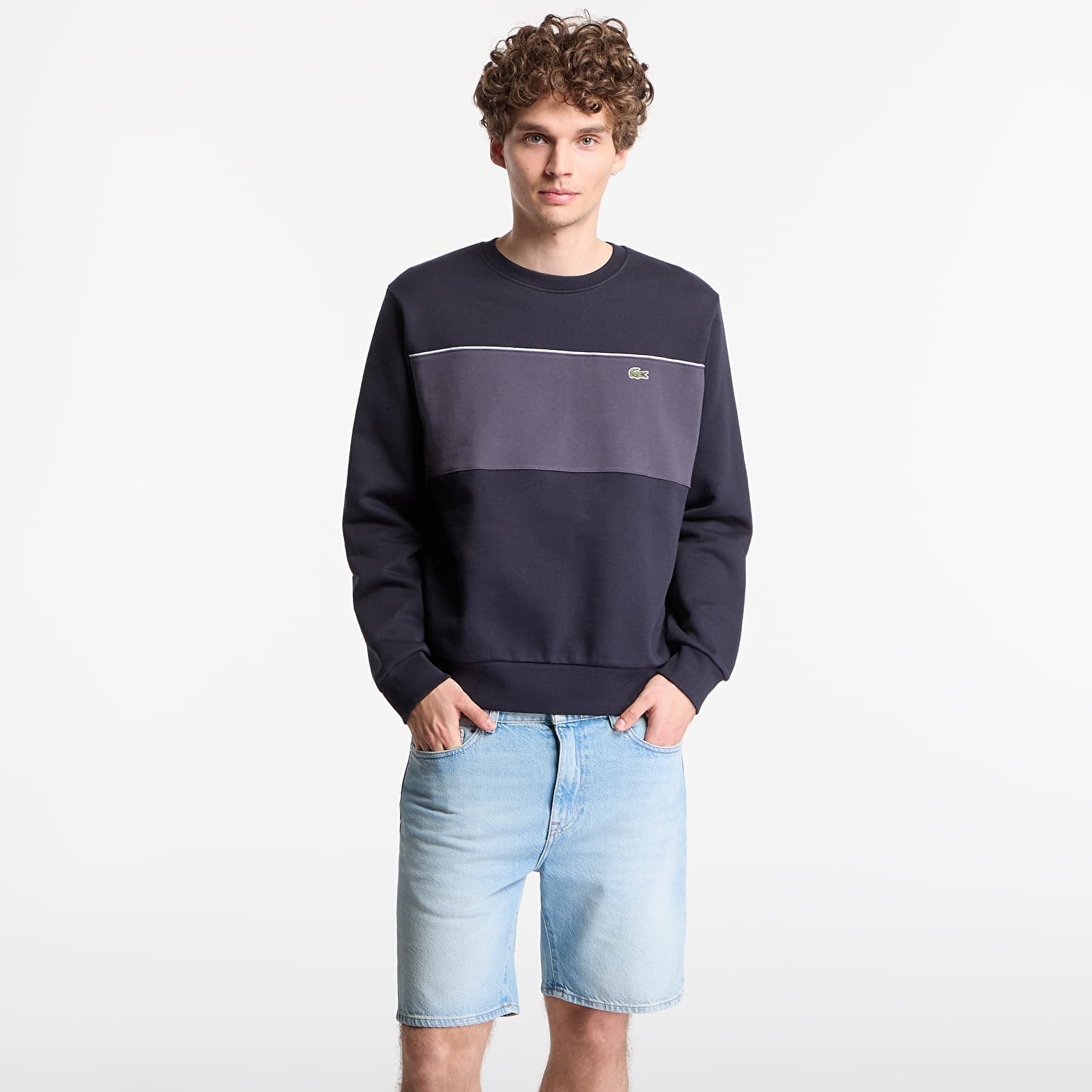 Sweatshirt LACOSTE Sweatshirt Blackbird/ Graphite 5