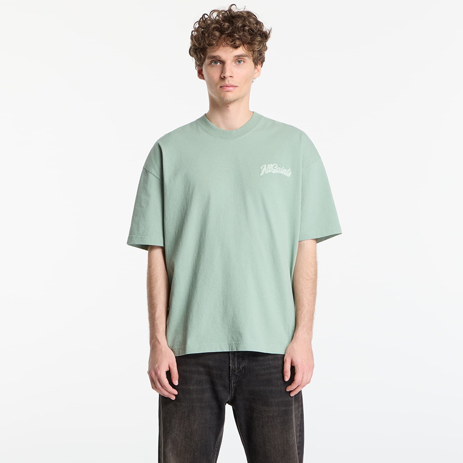 T-shirt AllSaints Odyssey Ss Crew Graphic T-Shirt Spring Green S
