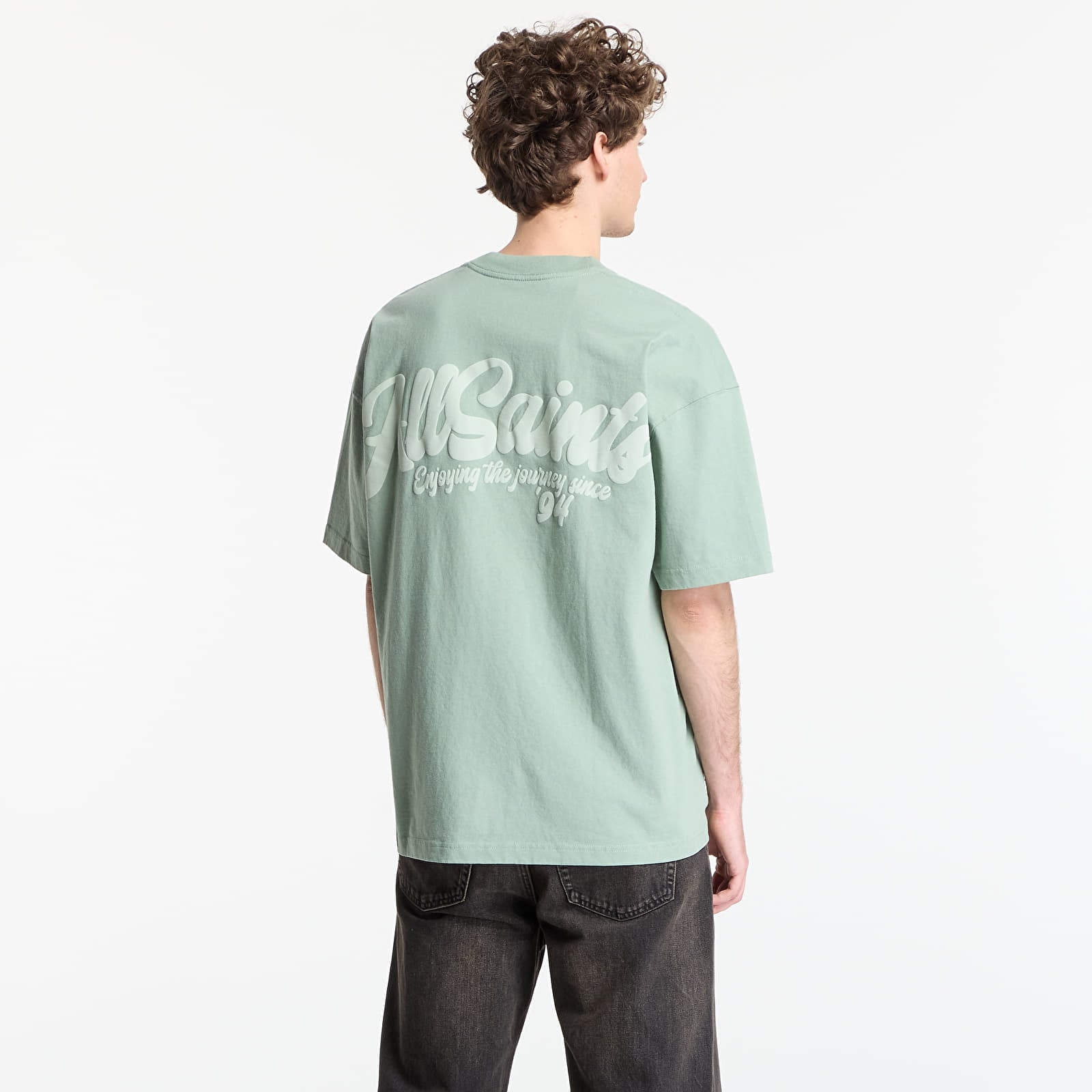 T-Shirts AllSaints Odyssey Ss Crew Graphic T-Shirt Spring Green