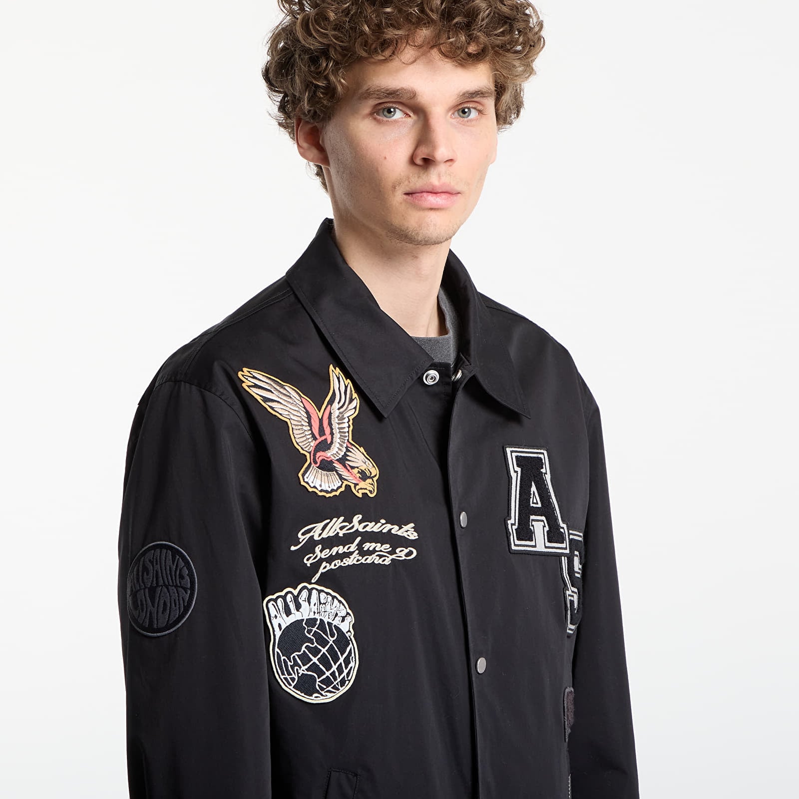 Jakas AllSaints Soundman Coach Jacket Black