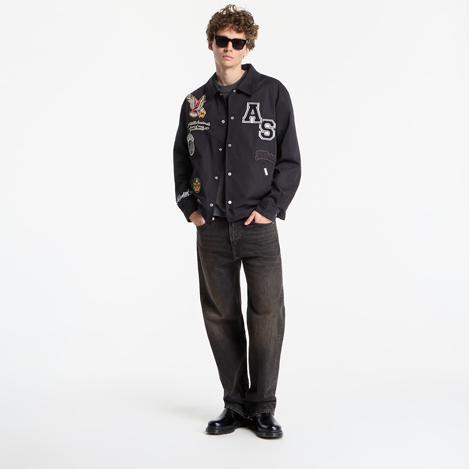 Jakas AllSaints Soundman Coach Jacket Black