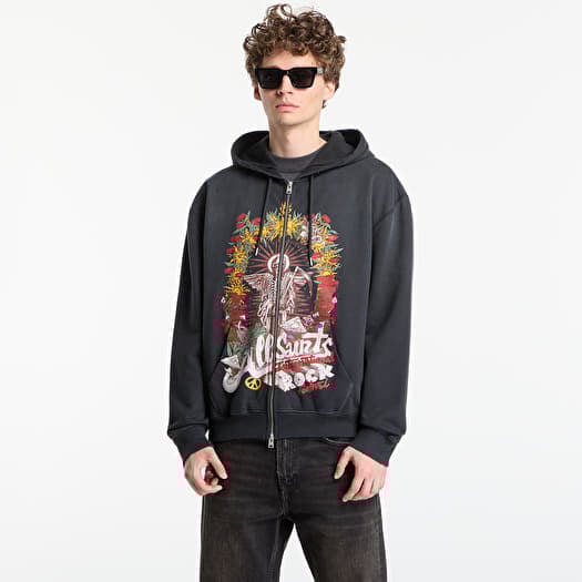 AllSaints Roque Zip Hoody Washed Black