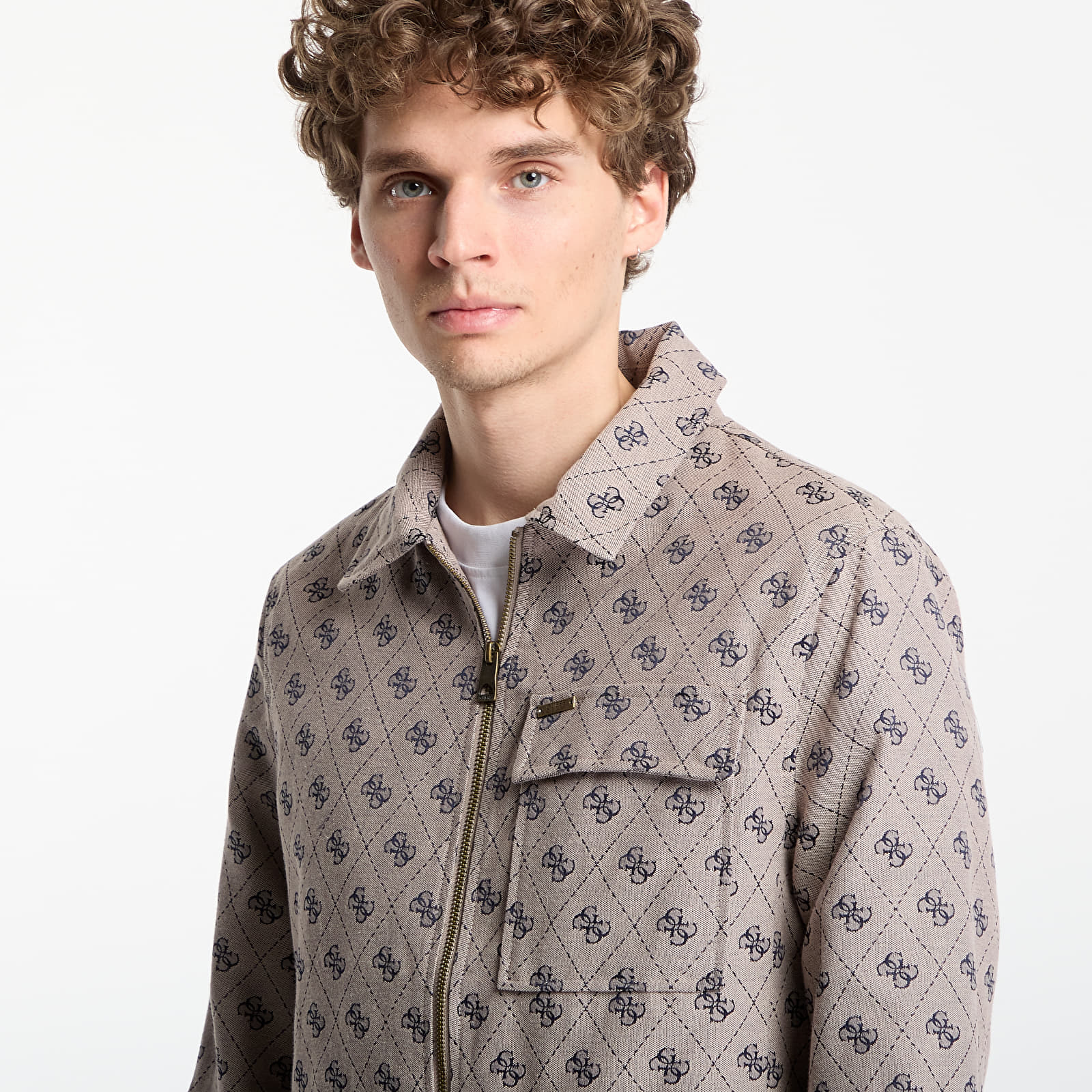 Jakas Guess Jeans 4G Shacket Canvas Jacq Velve