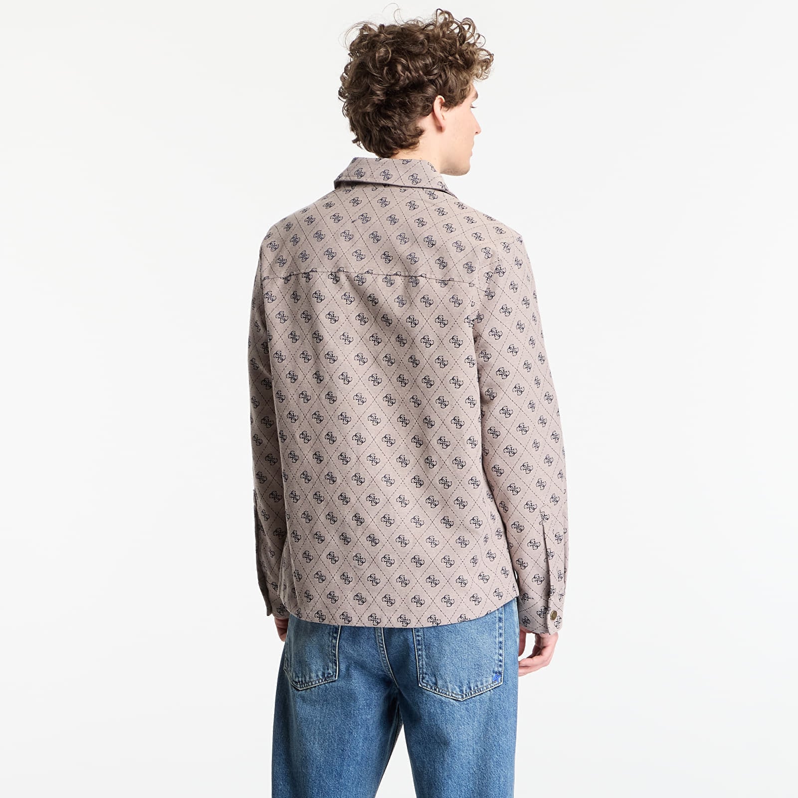Μπουφάν GUESS 4G Shacket Canvas Jacq Velve M