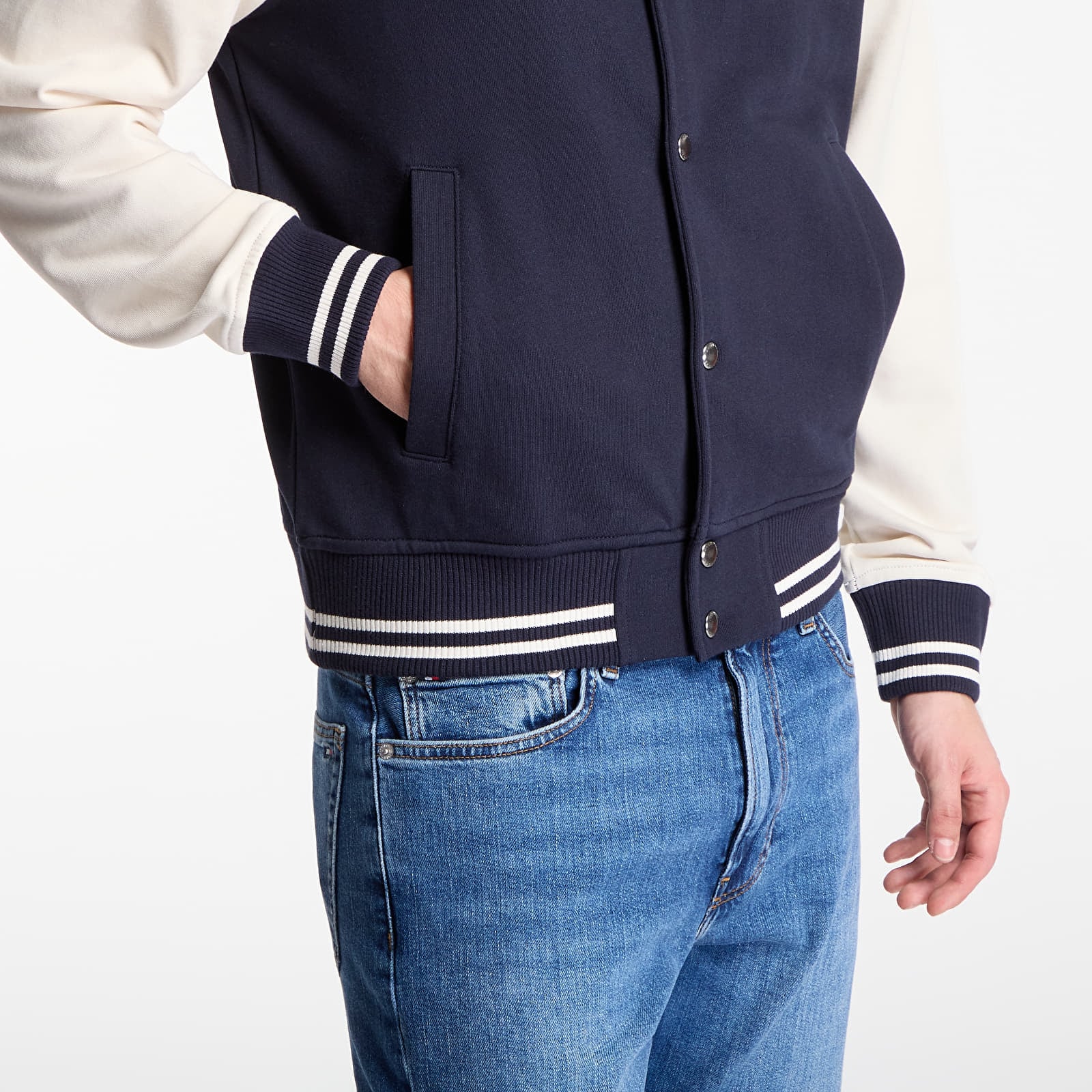 Mikinas ar kapuci un sporta krekli Tommy Hilfiger Script Colorblock Bomber Navy