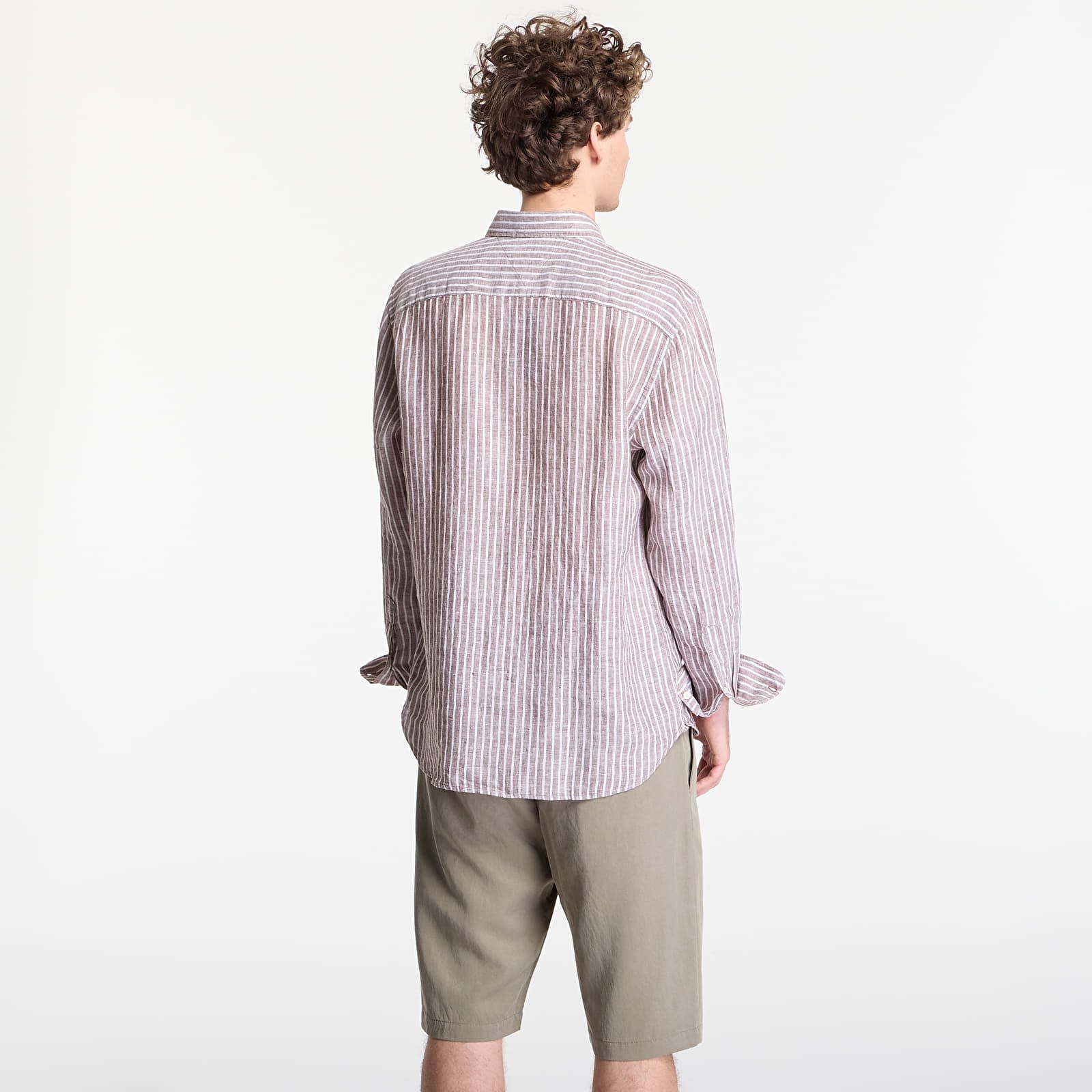 Shirts Tommy Hilfiger Linen Bengal Stripe Rf Shirt Safari Canvas/ White