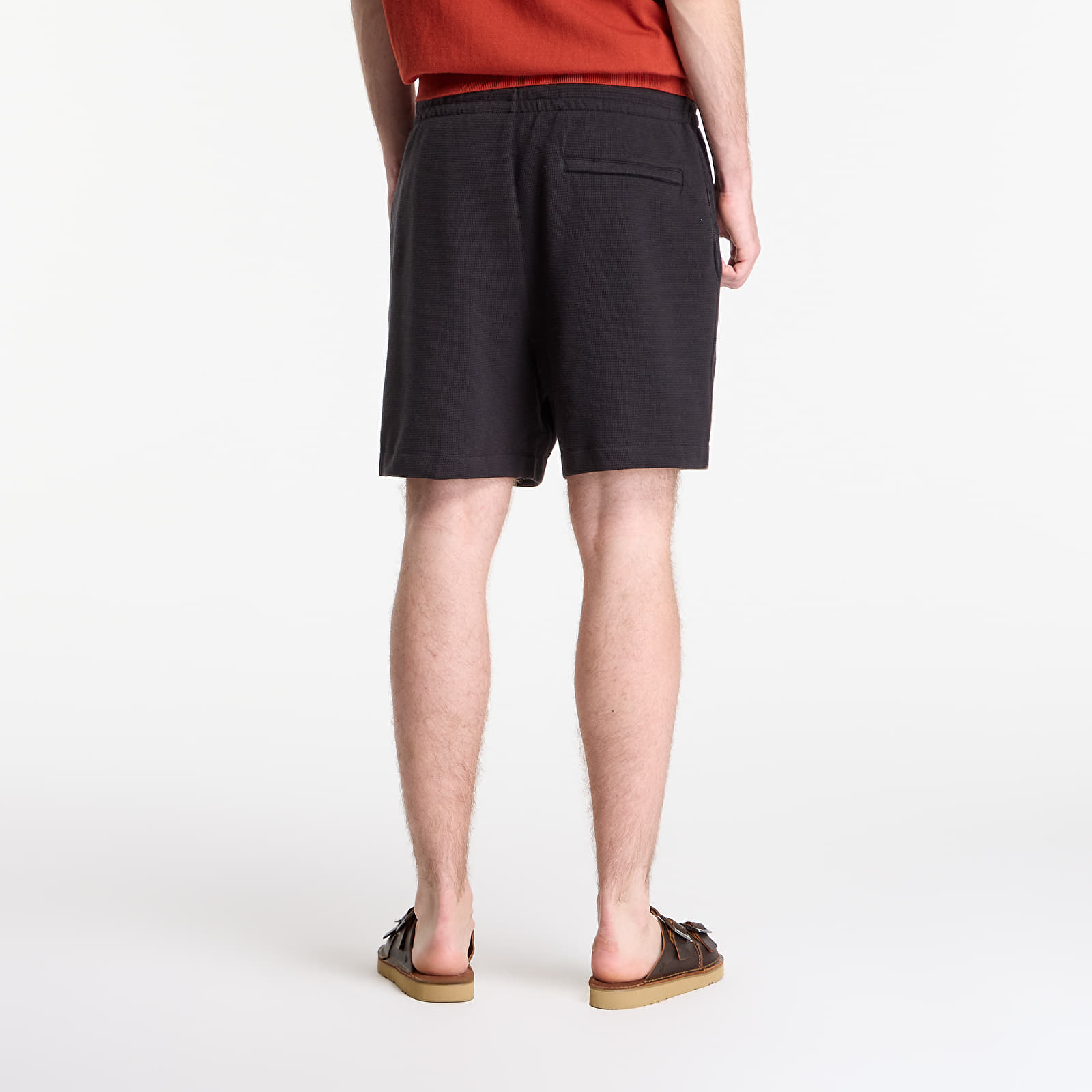 Šorti Calvin Klein Jeans Hd Cotton Waffle Short Black