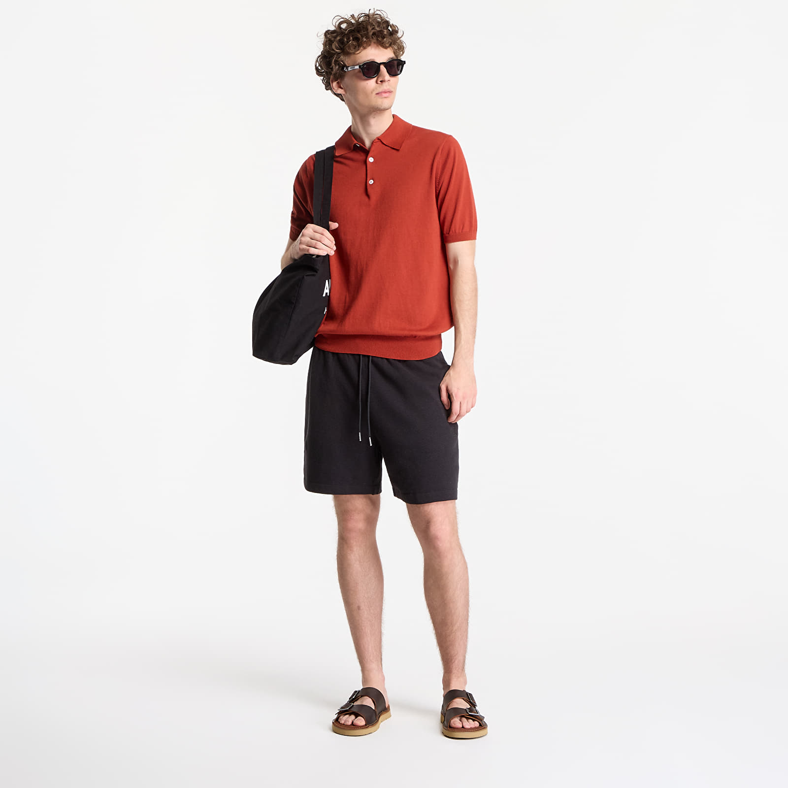 Šorti Calvin Klein Jeans Hd Cotton Waffle Short Black