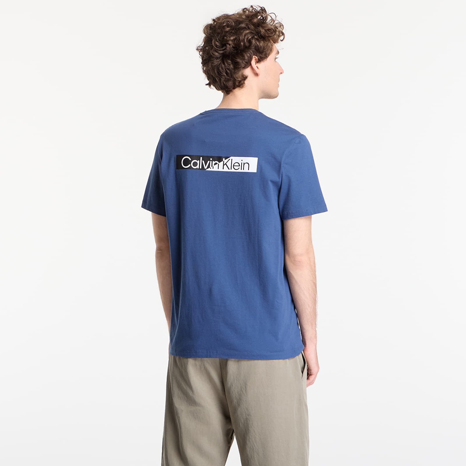 Тениски Calvin Klein Ss 30S Eu Spw Split Standard Graphic Tee Dark Denim