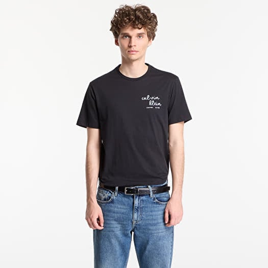 T-shirt Calvin Klein Jeans Ss 30S Eu Ck Trvl Lines Seasonal Tee Black