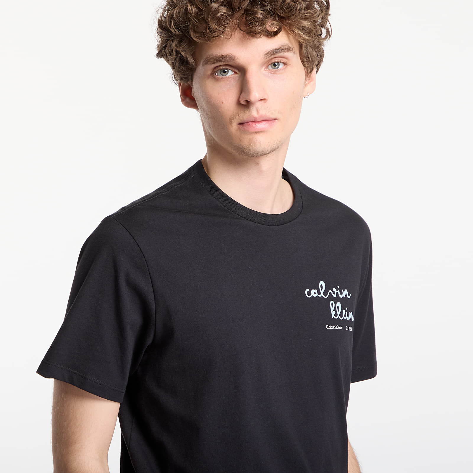 Тениски Calvin Klein Jeans Ss 30S Eu Ck Trvl Lines Seasonal Tee Black