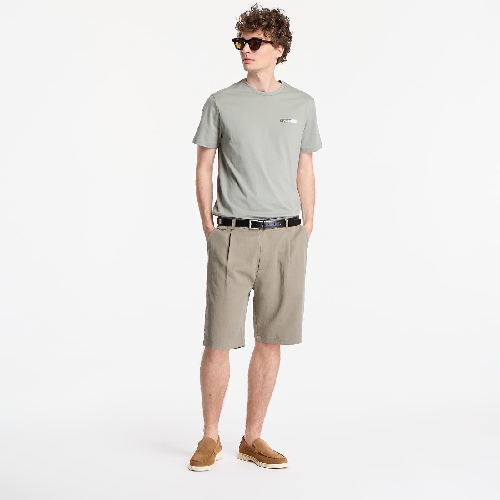 Тениски Calvin Klein Ss 30S Eu Spw Split Standard Graphic Tee Shadow