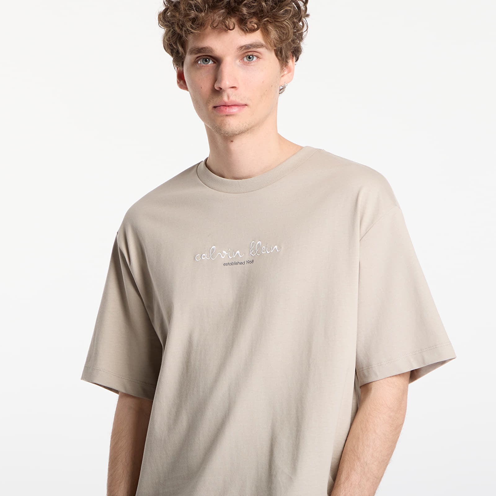 Тениски Calvin Klein Jeans Ss 16S Ck Trvl Lines Graphic Tee Plaza Taupe