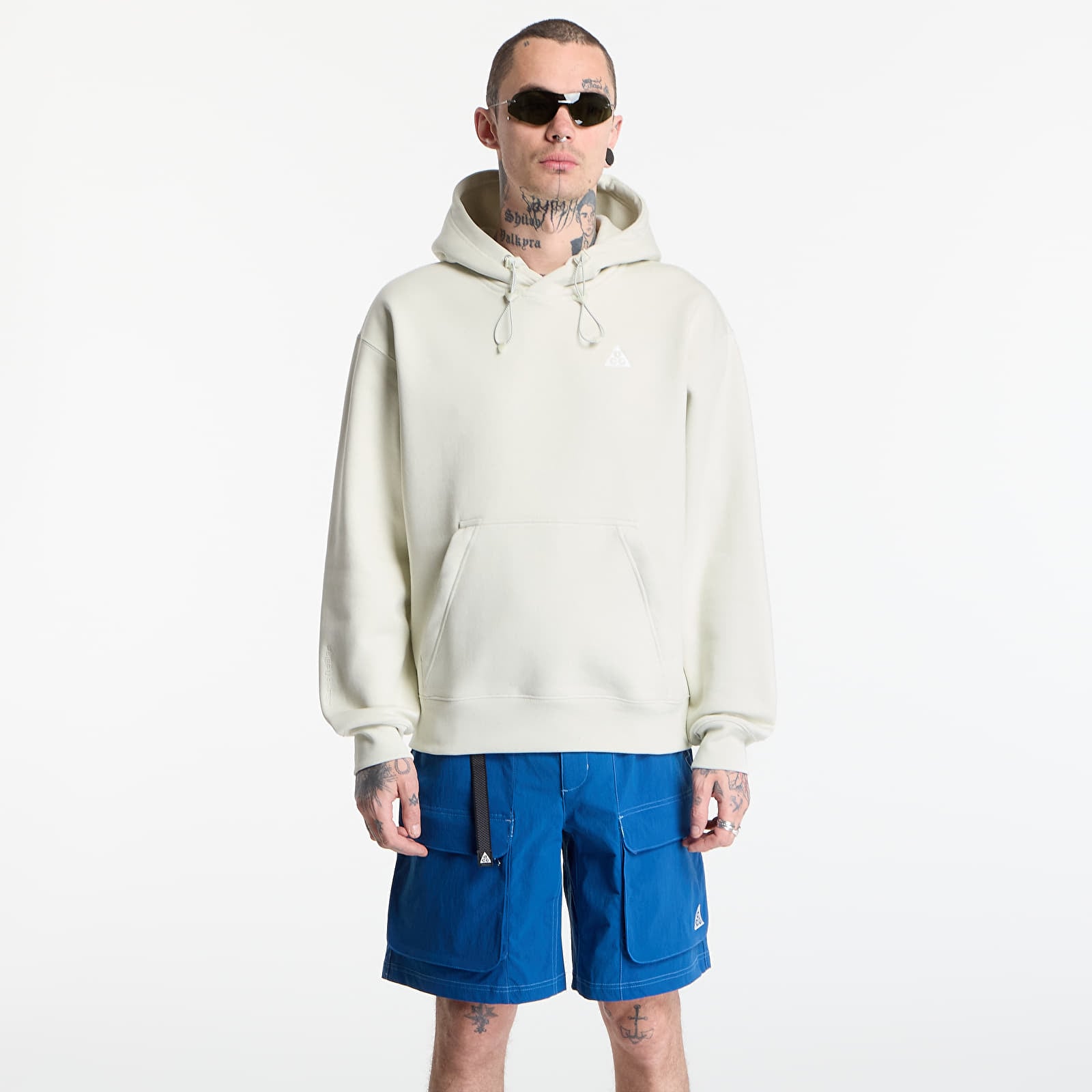 Herren-Sweatshirts Nike ACG "Tuff Fleece" Pullover Hoodie Sea Glass/ Black Spruce/ Summit White