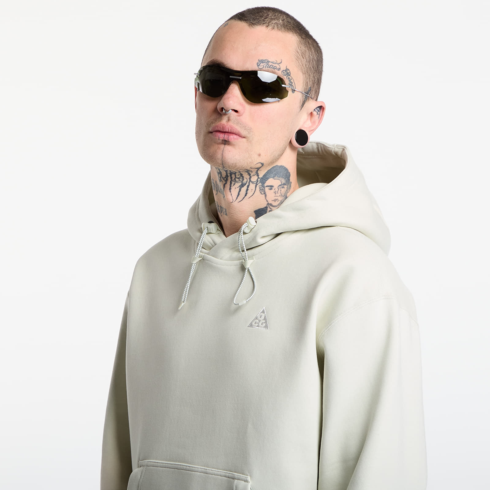 Herren-Sweatshirts Nike ACG "Tuff Fleece" Pullover Hoodie Sea Glass/ Black Spruce/ Summit White