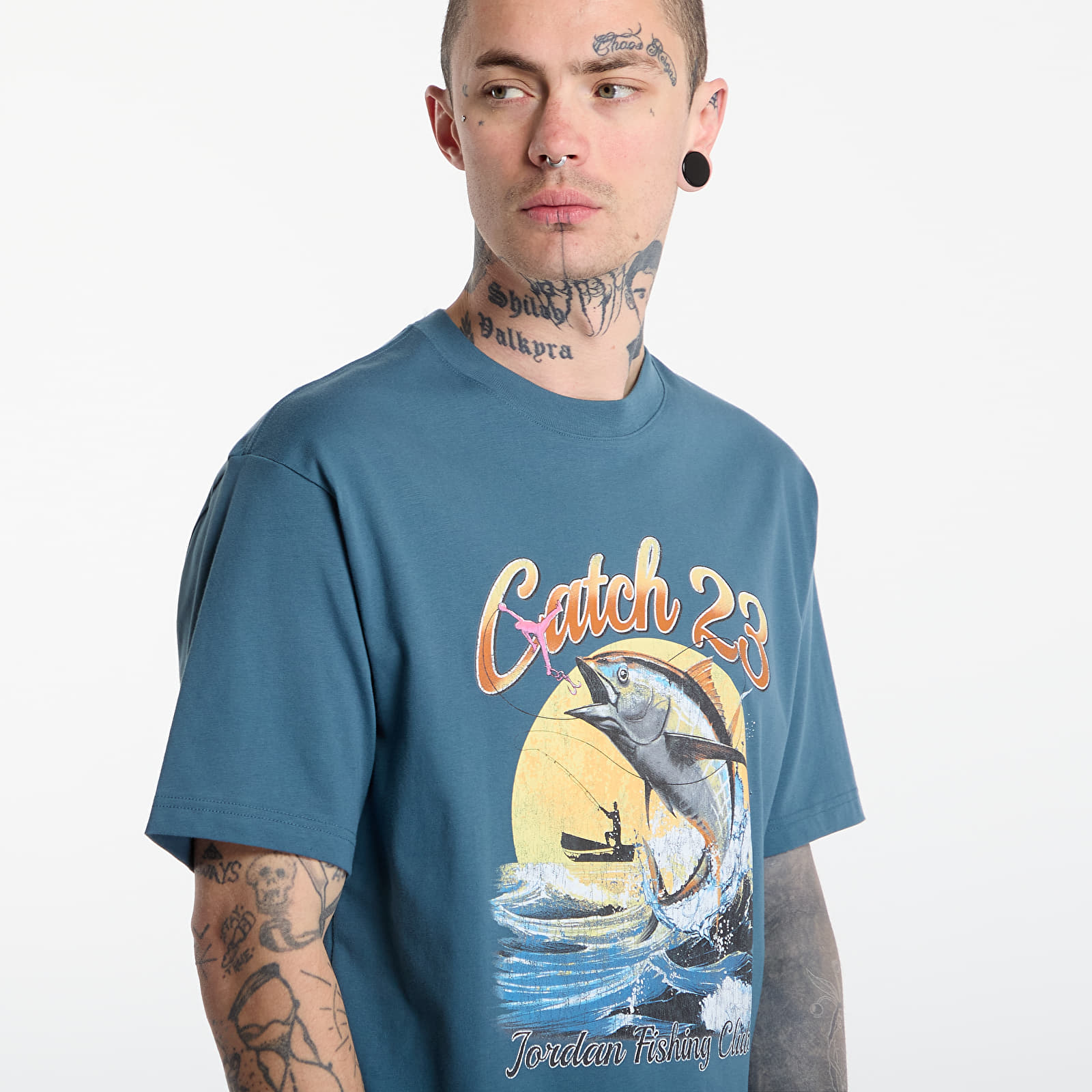 Magliette da uomo Jordan Men's Graphic T-Shirt Ash Green/ White