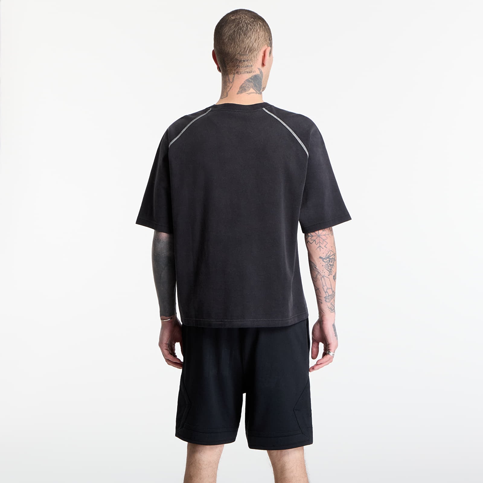 T-shirts för män Jordan Flight Men's Heavyweight Short-Sleeve Top Black/ Sail/ Black