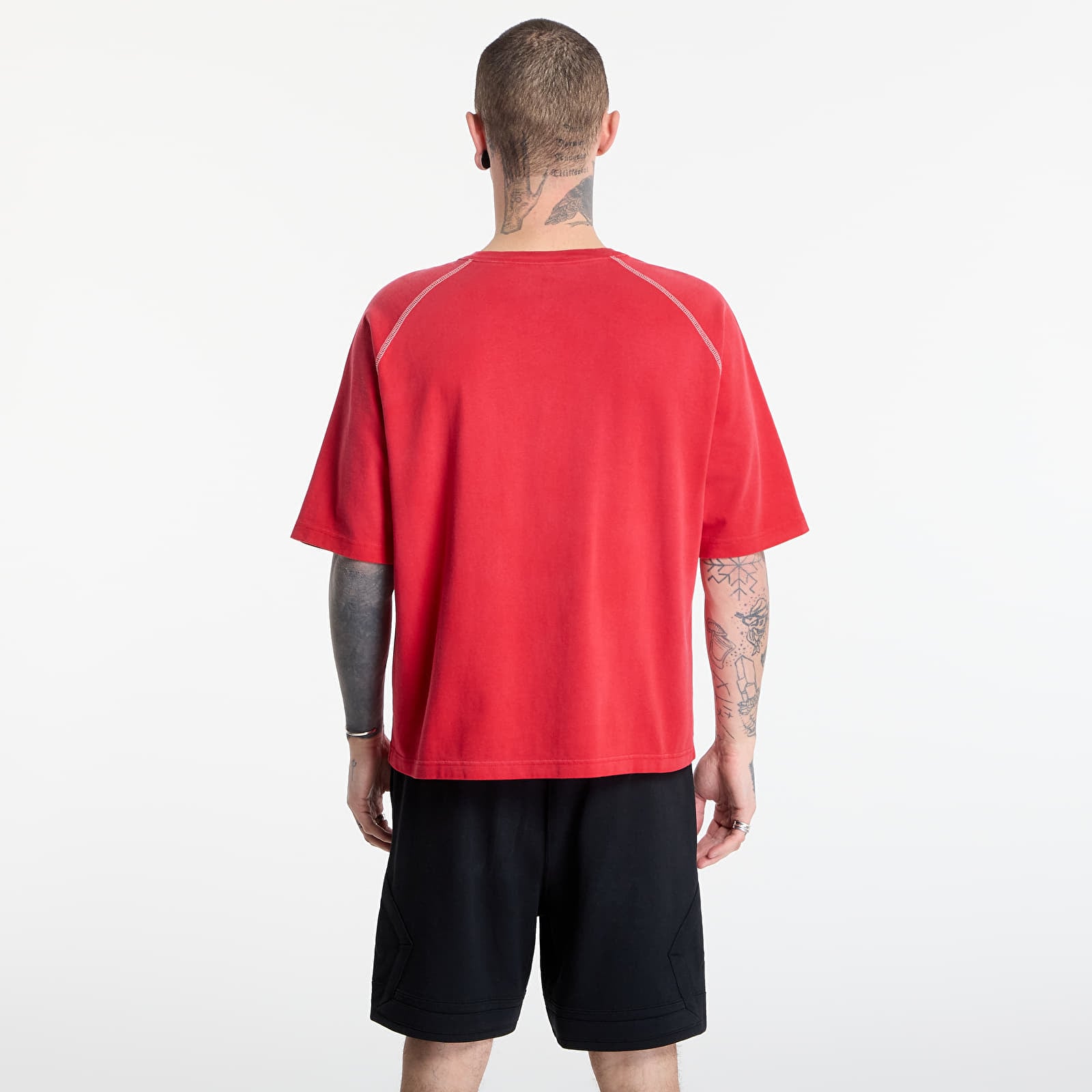 T-shirts för män Jordan Flight Men's Heavyweight Short-Sleeve Top University Red/ Sail/ University Red