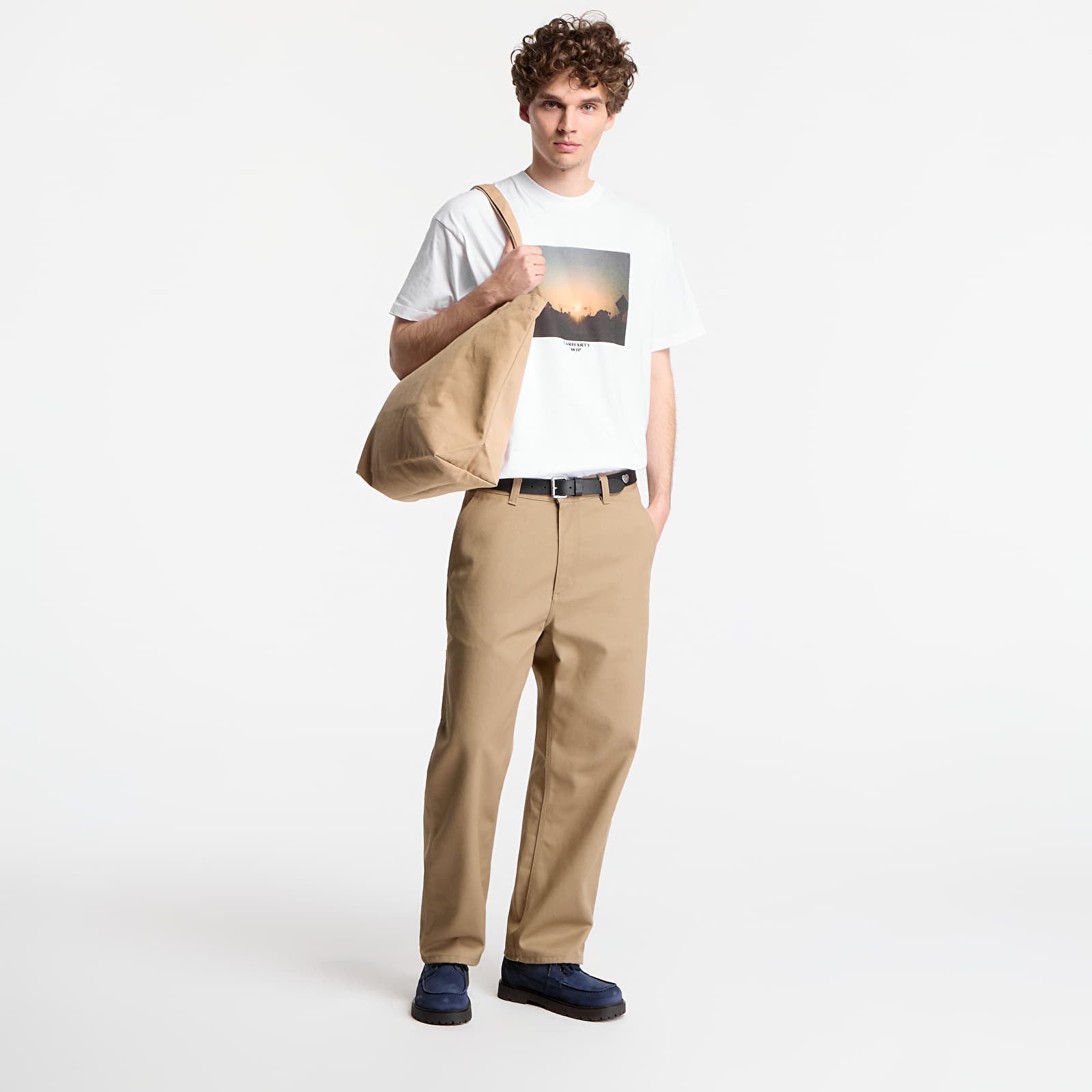 Moške majice  Carhartt WIP S/S Warm Views T-Shirt UNISEX White
