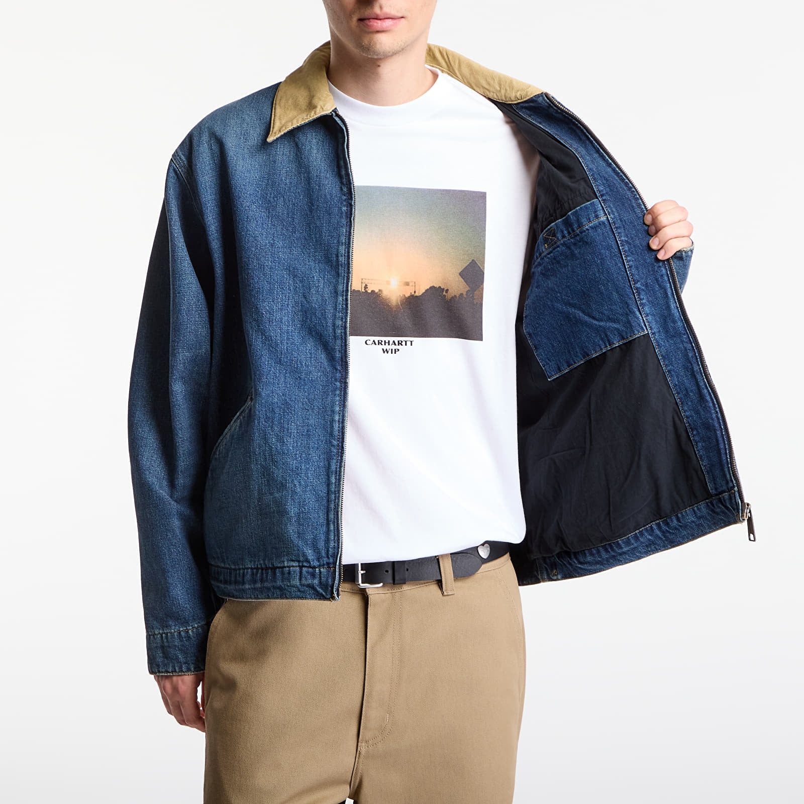 Men's jackets Carhartt WIP OG Detroit Jacket UNISEX Blue/ Dusty H Brown