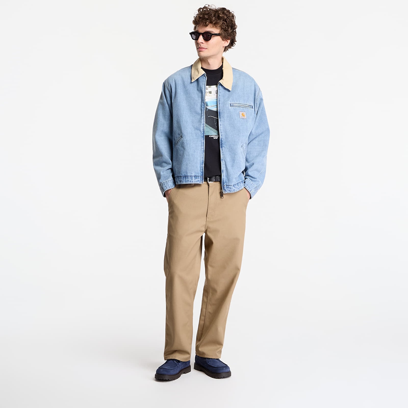 Miesten takit Carhartt WIP OG Detroit Jacket UNISEX Blue/ Dusty H Brown