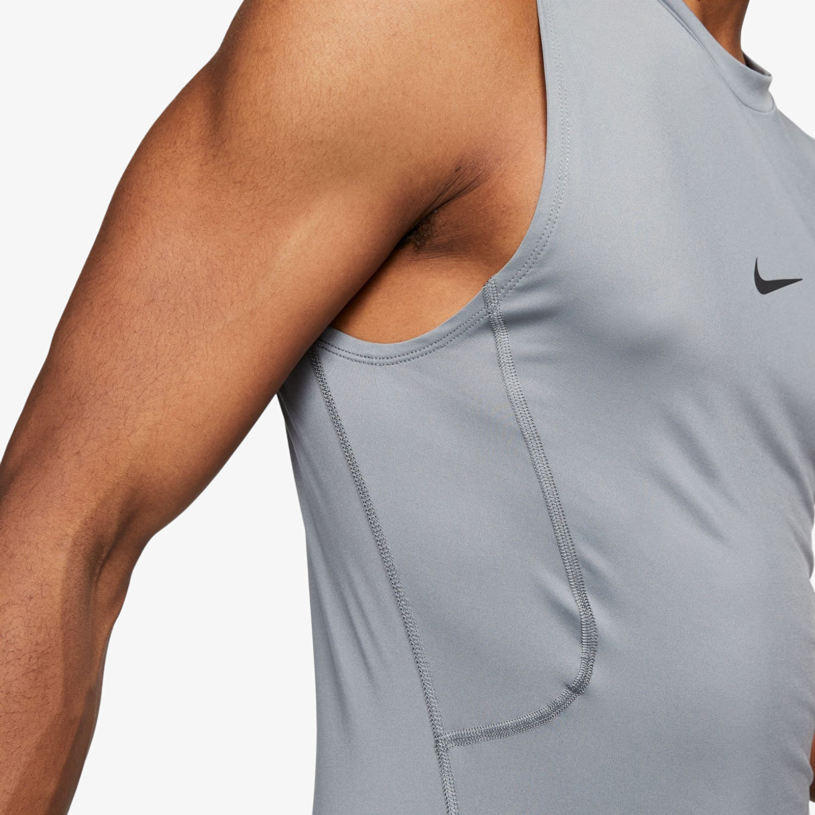 Tílka Nike Pro Men's Dri-FIT Tight Sleeveless Fitness Top Smoke Grey/ Black