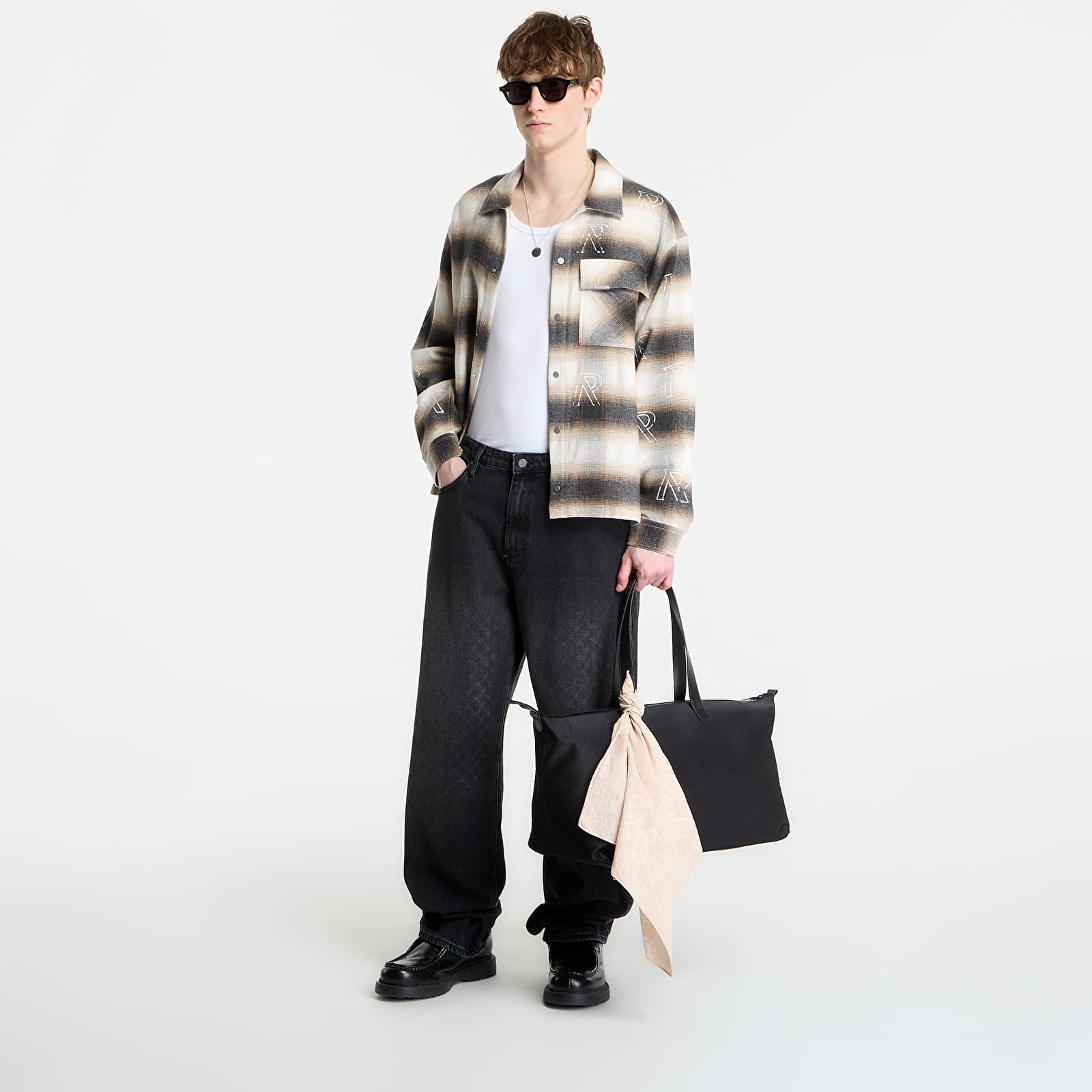 Muške traperice Daily Paper Amba Monogram Jeans V2 Black