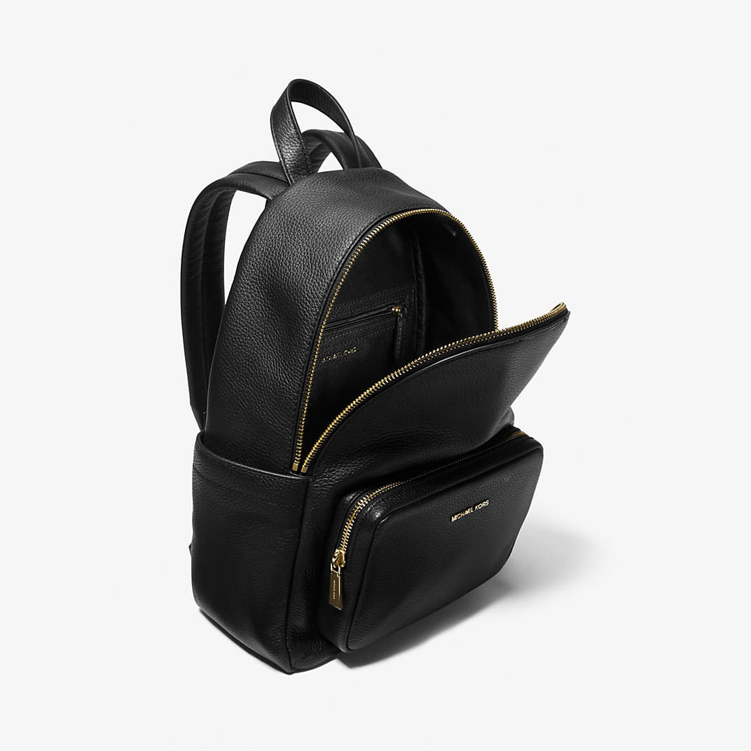 Seljakotid Michael Kors Tanner Medium Pebbled Leather Backpack Black